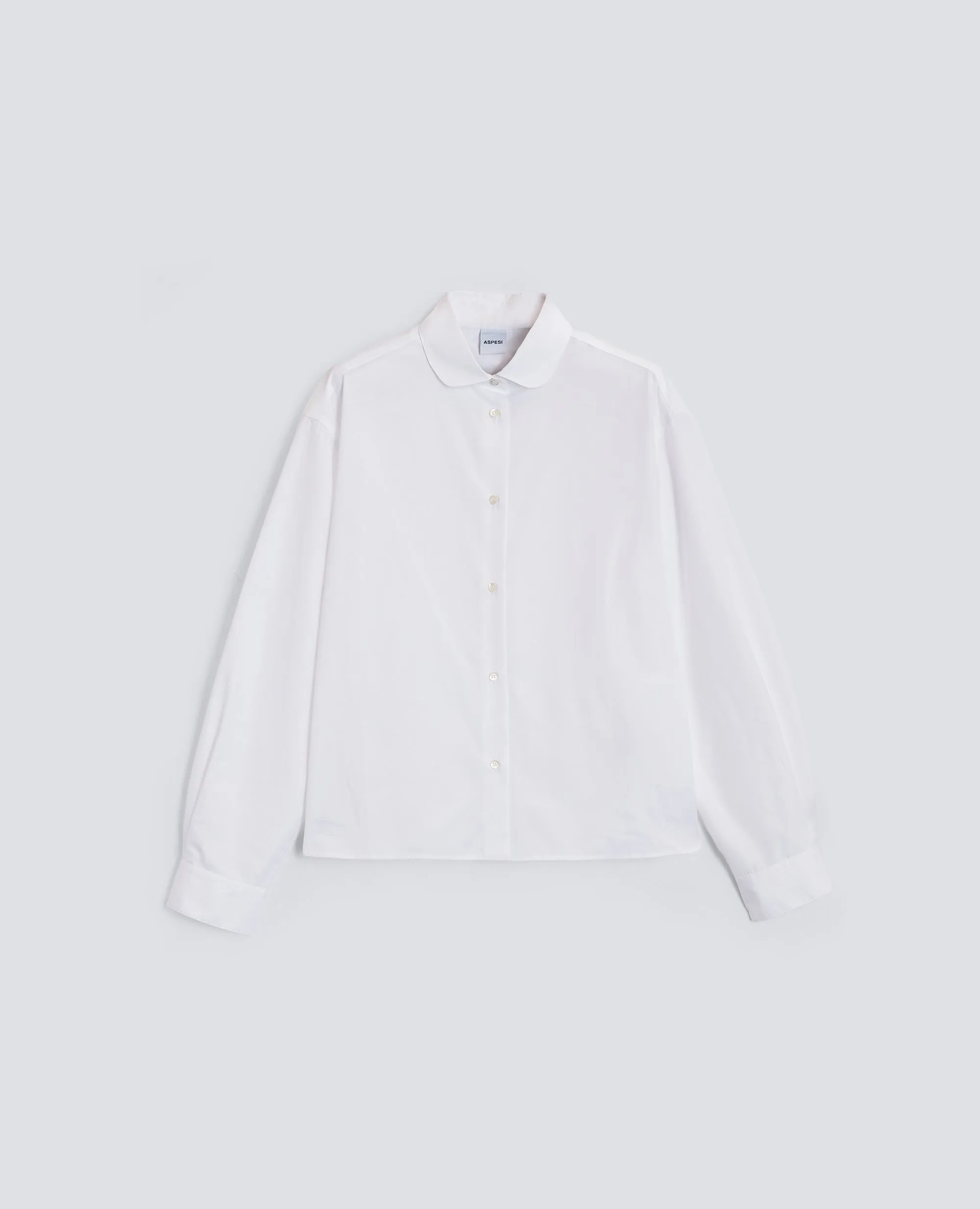 CAMICIA BOXY IN POPELINE DI COTONE - BIANCO sold by Aspesi