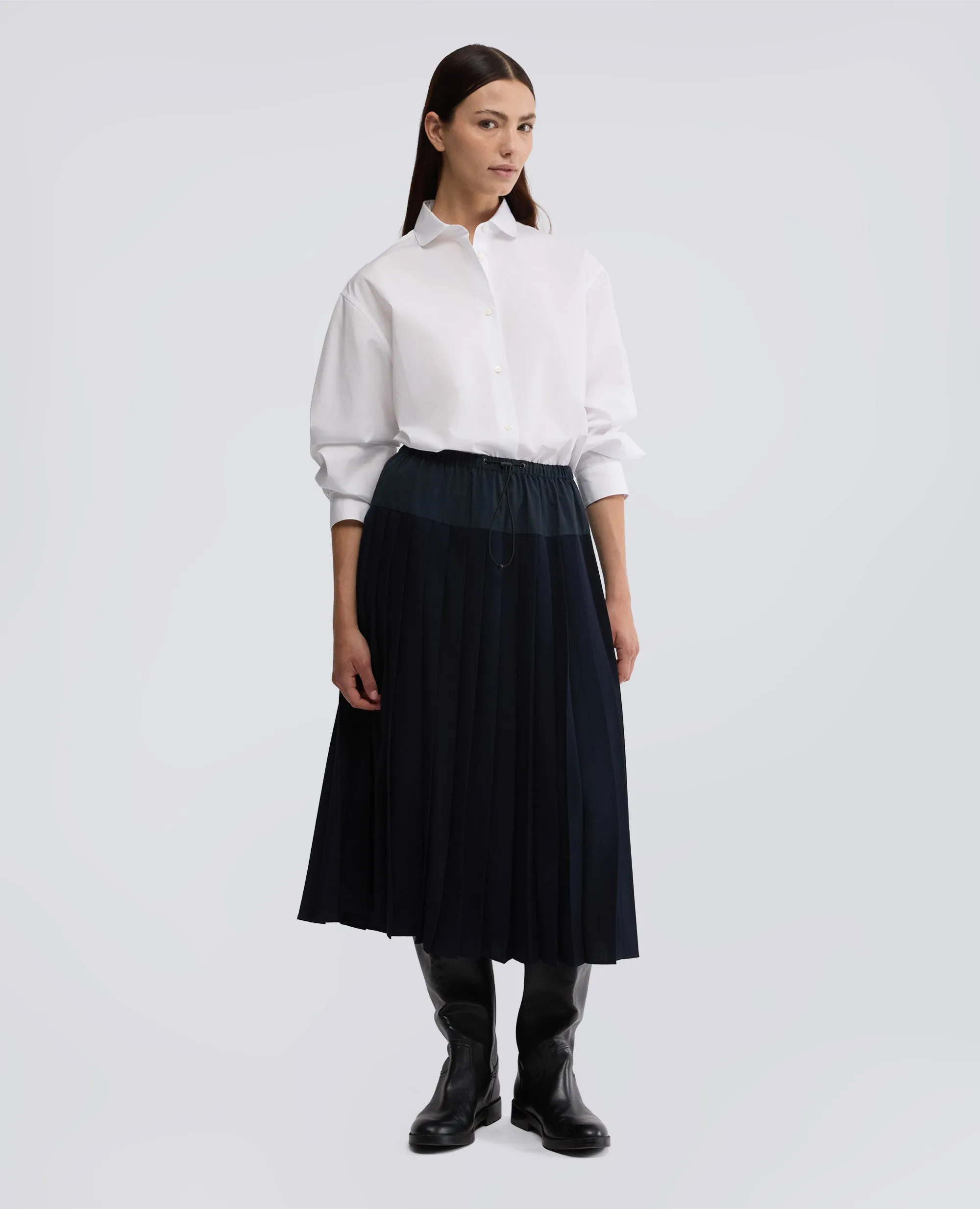 CAMICIA BOXY IN POPELINE DI COTONE - BIANCO sold by Aspesi product image thumbnail 2