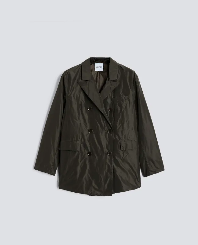 GIACCA KORINE IN TESSUTO TECNICO - MILITARE sold by Aspesi