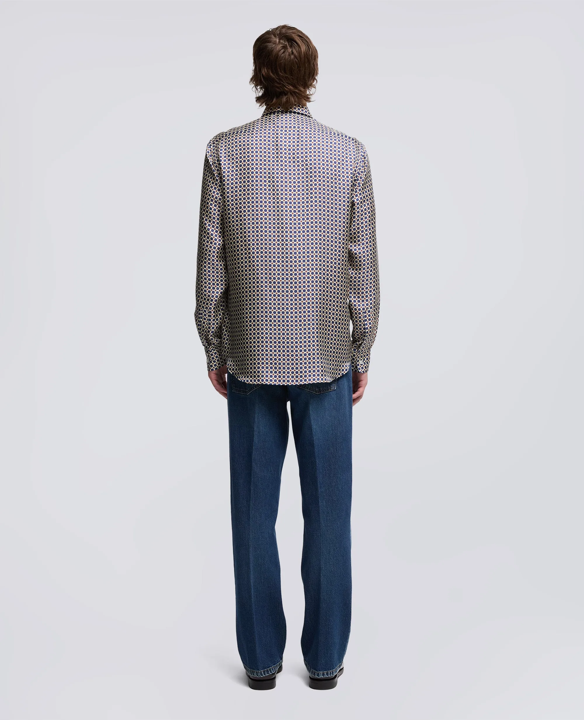 CAMICIA COMMA IN TWILL DI SETA - BLU sold by Aspesi product image thumbnail 3