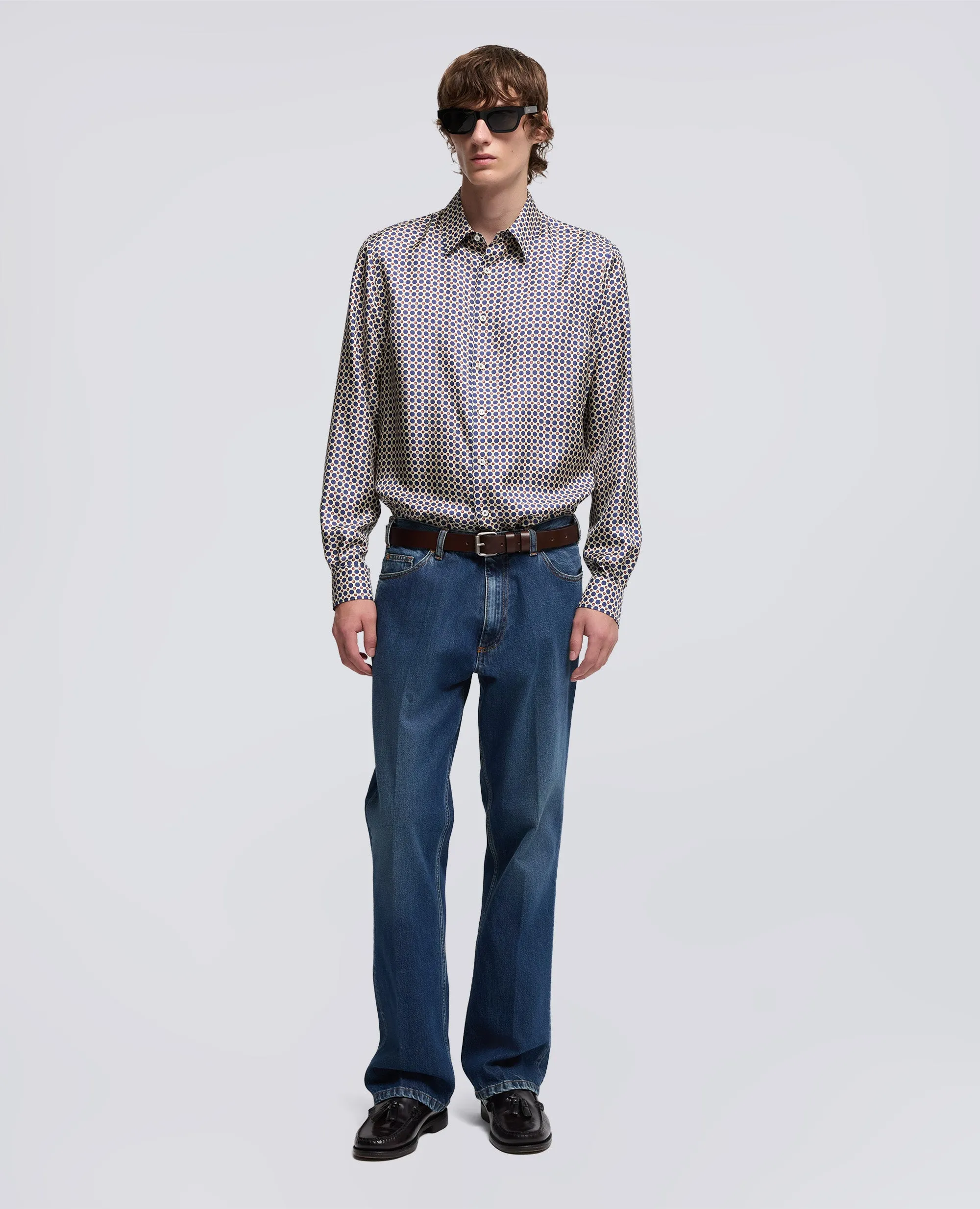 CAMICIA COMMA IN TWILL DI SETA - BLU sold by Aspesi product image thumbnail 2