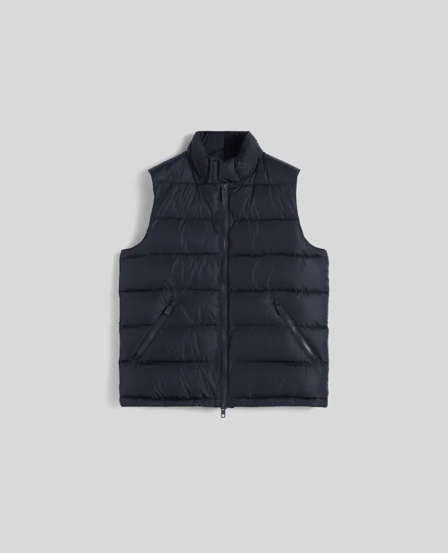 GILET PIUMA SLIM RE - NAVY sold by Aspesi