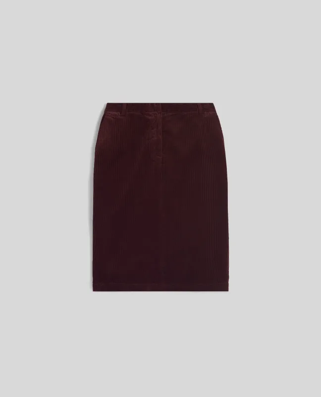 GONNA IN VELLUTO A COSTE - BARBERA made by Aspesi