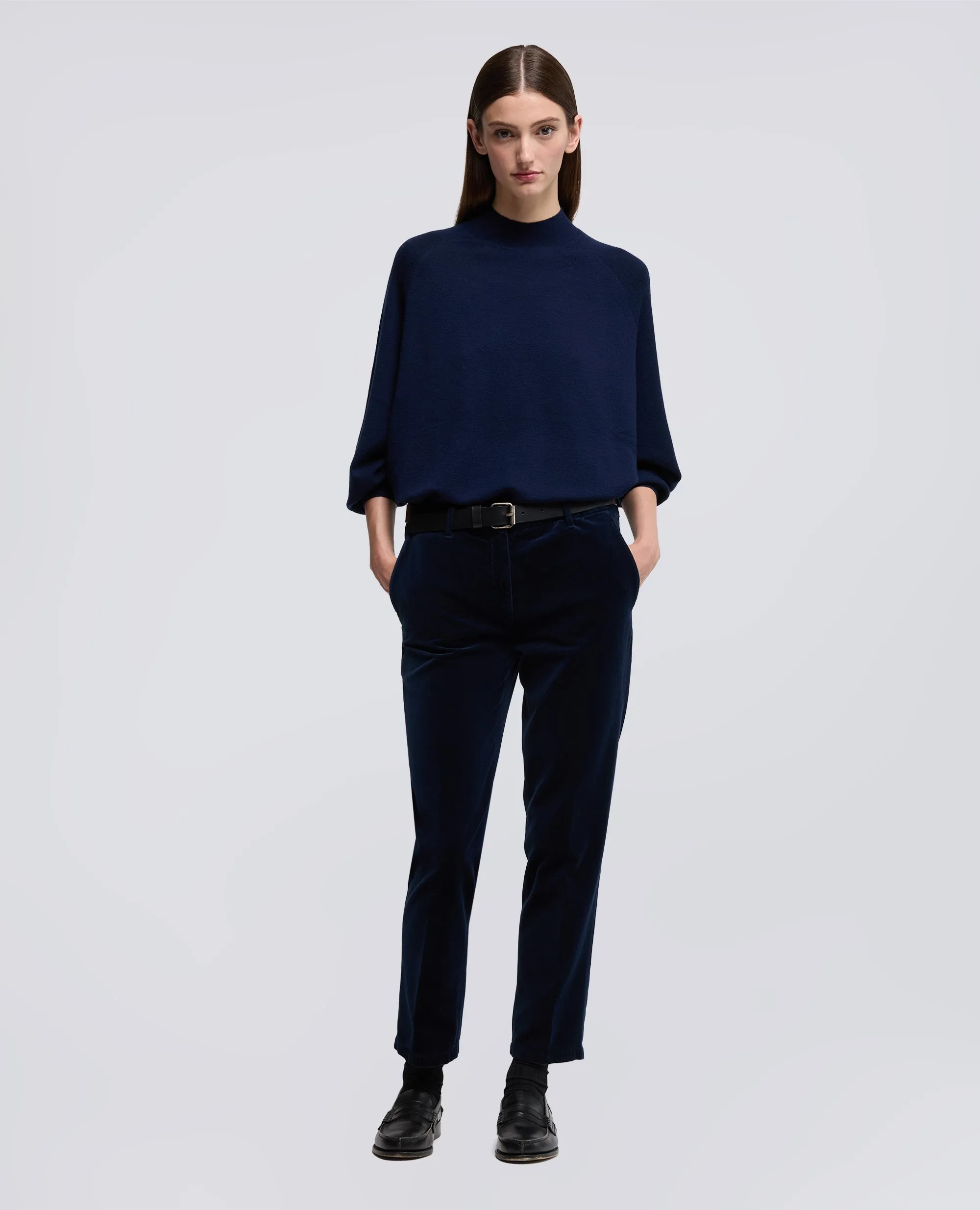 PANTALONE IN VELLUTO LISCIO - NAVY sold by Aspesi product image thumbnail 2