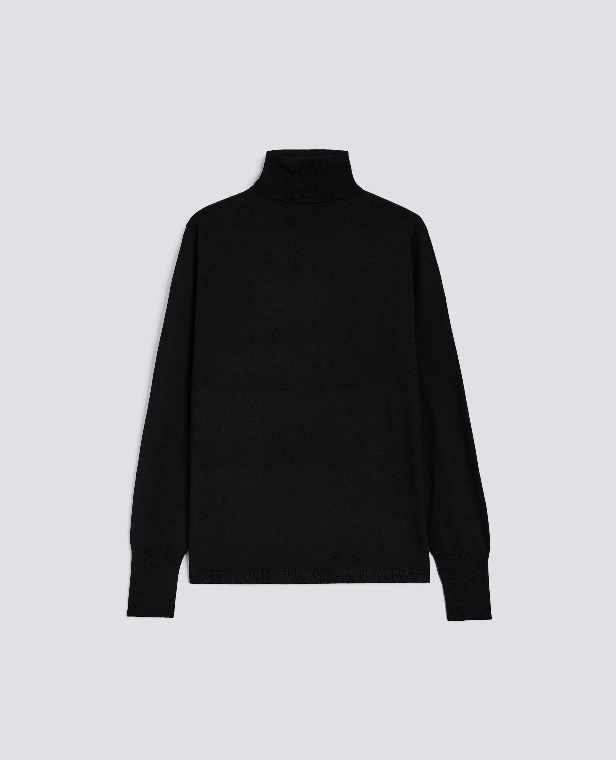 MAGLIA DOLCEVITA IN LANA - NERO sold by Aspesi