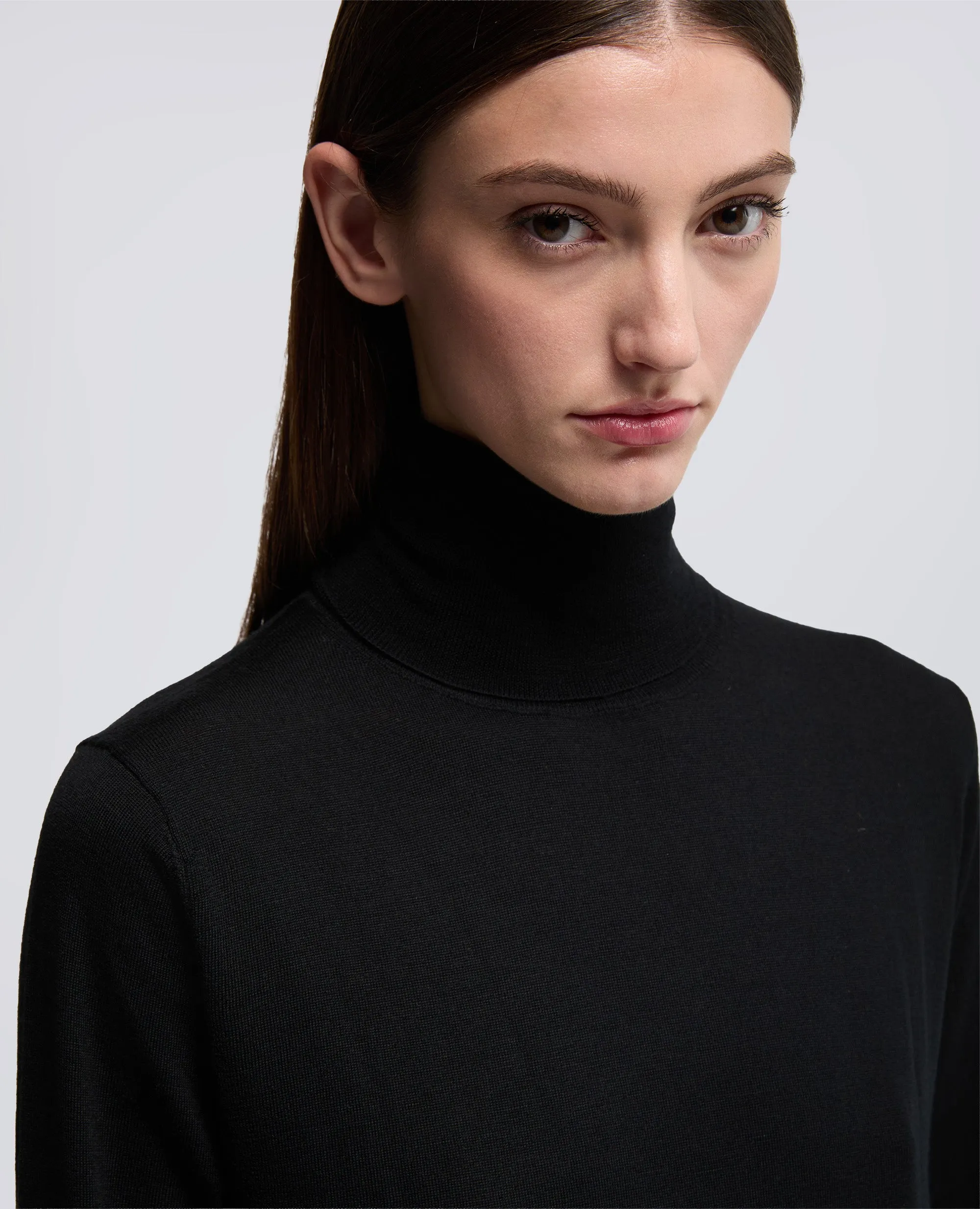 MAGLIA DOLCEVITA IN LANA - NERO sold by Aspesi product image thumbnail 4