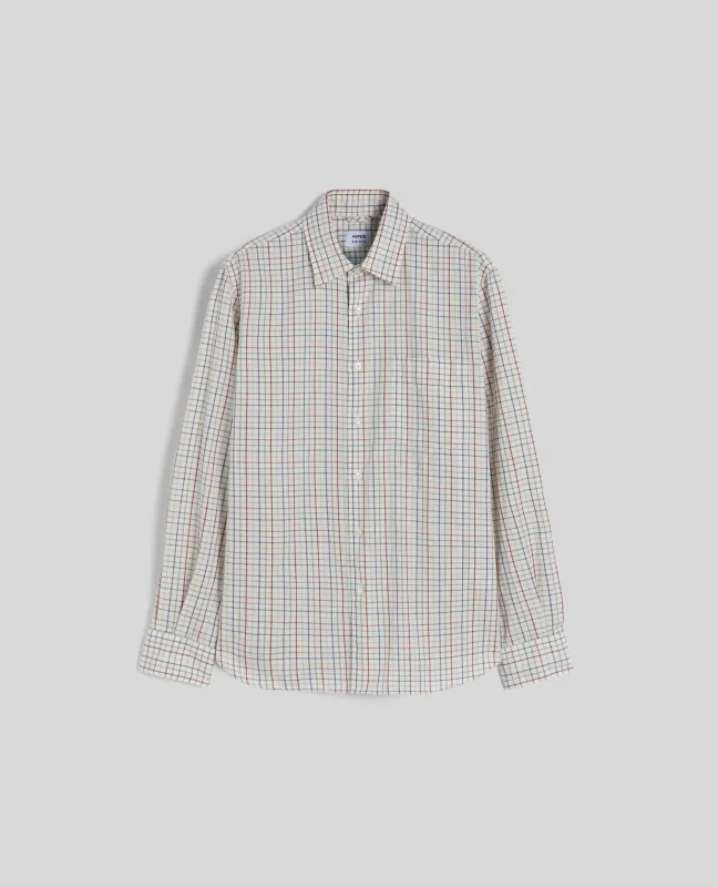 CAMICIA IN TWILL CHECK - NATURALE sold by Aspesi