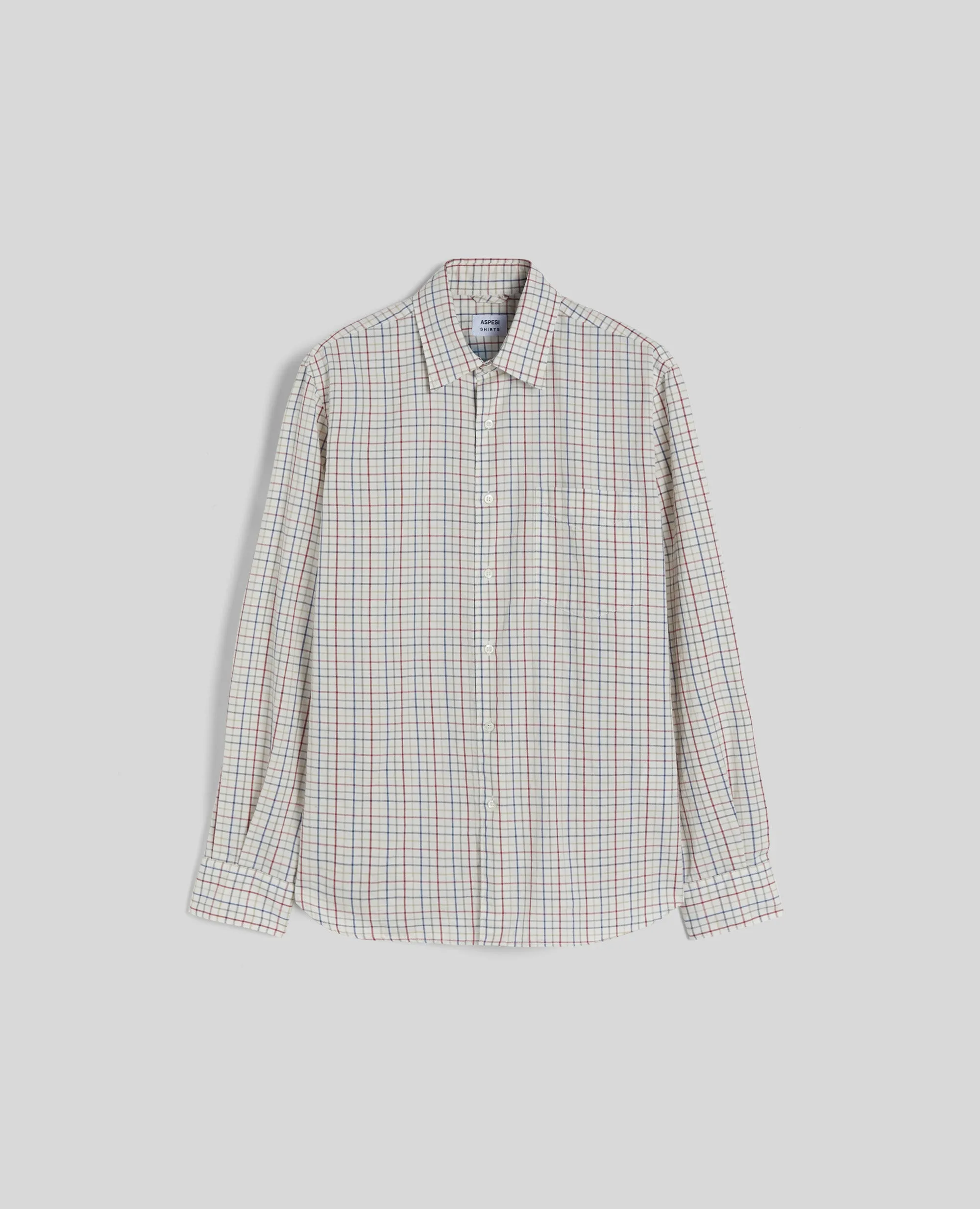 CAMICIA IN TWILL CHECK - NATURALE sold by Aspesi