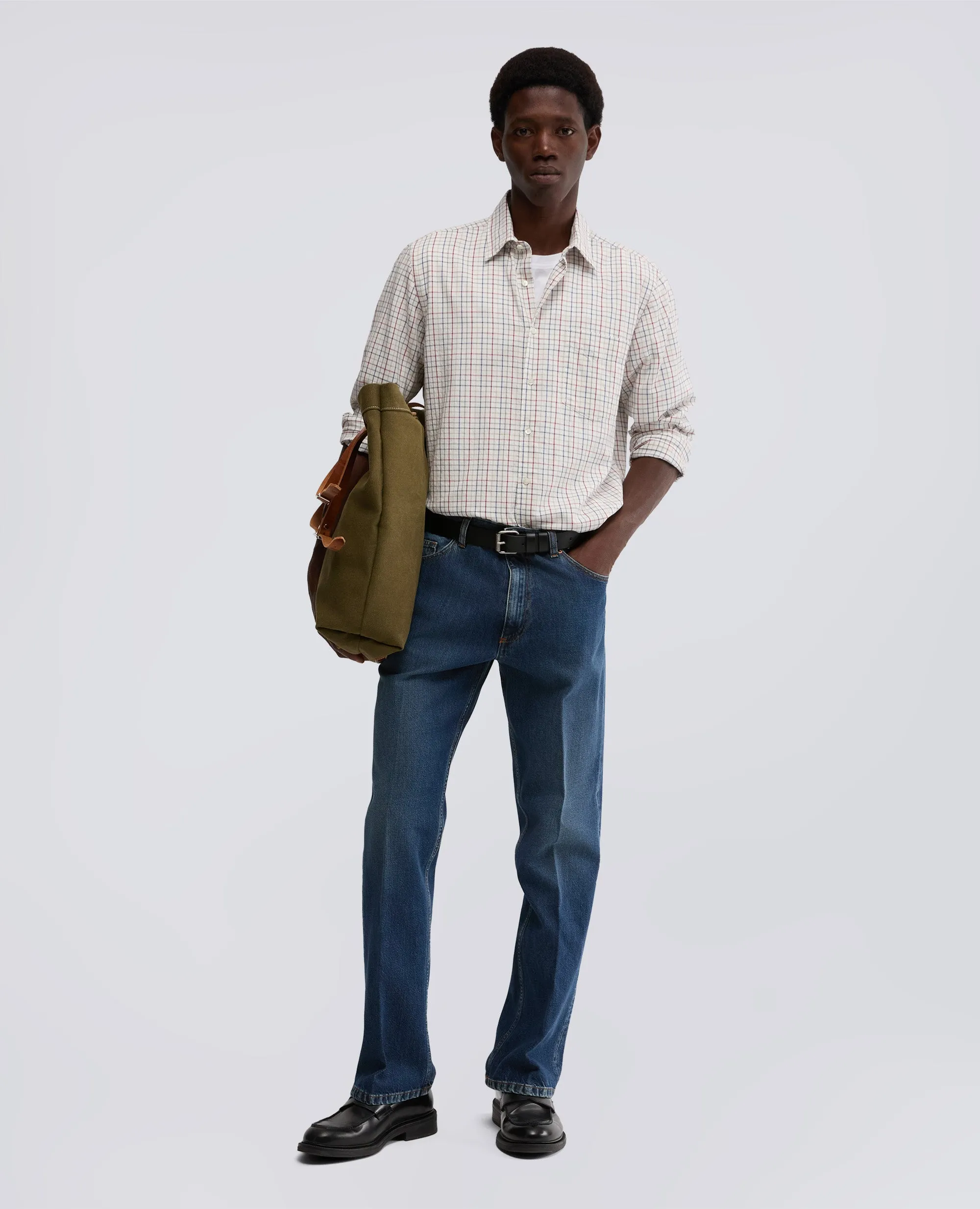 CAMICIA IN TWILL CHECK - NATURALE sold by Aspesi product image thumbnail 2