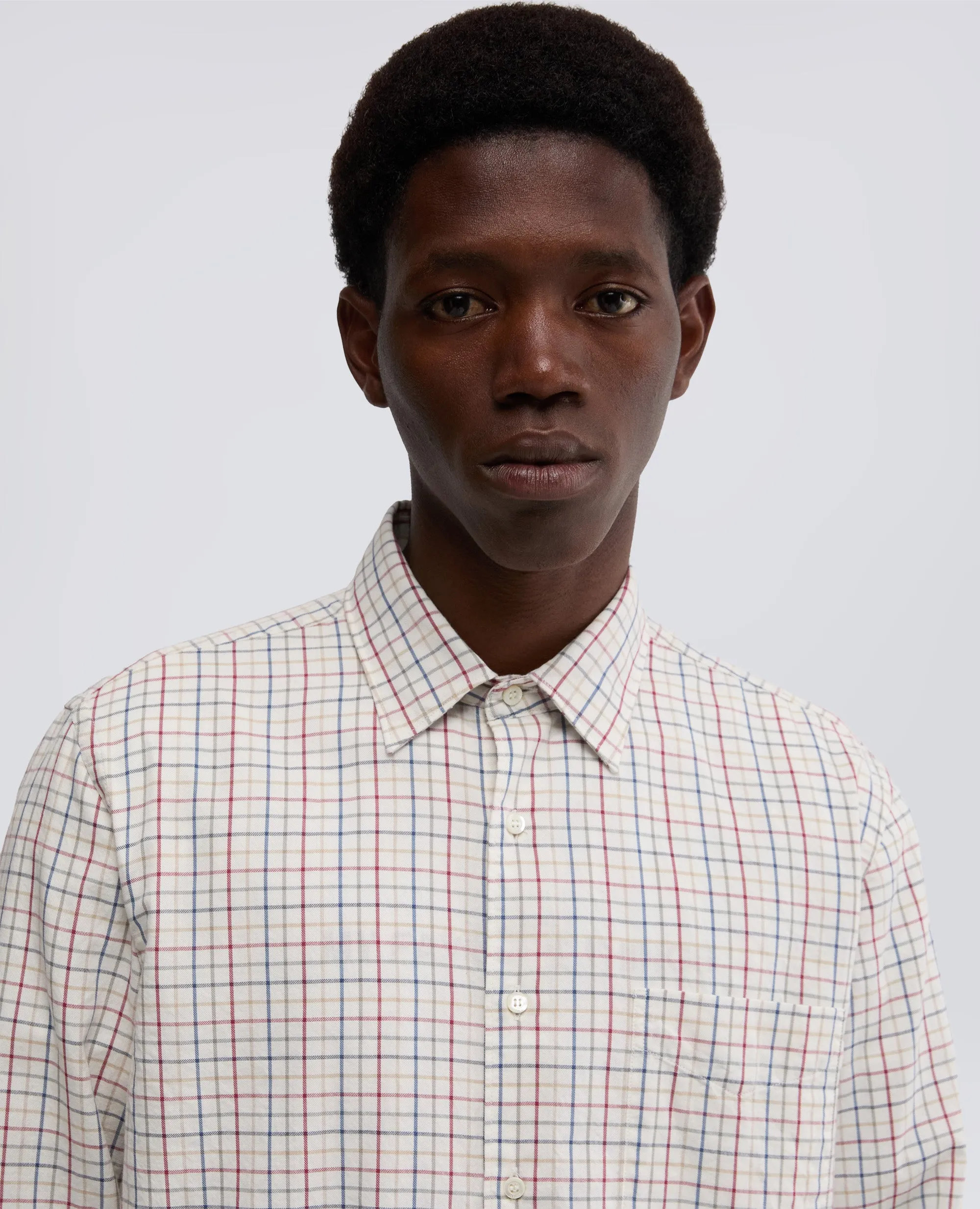 CAMICIA IN TWILL CHECK - NATURALE sold by Aspesi product image thumbnail 4