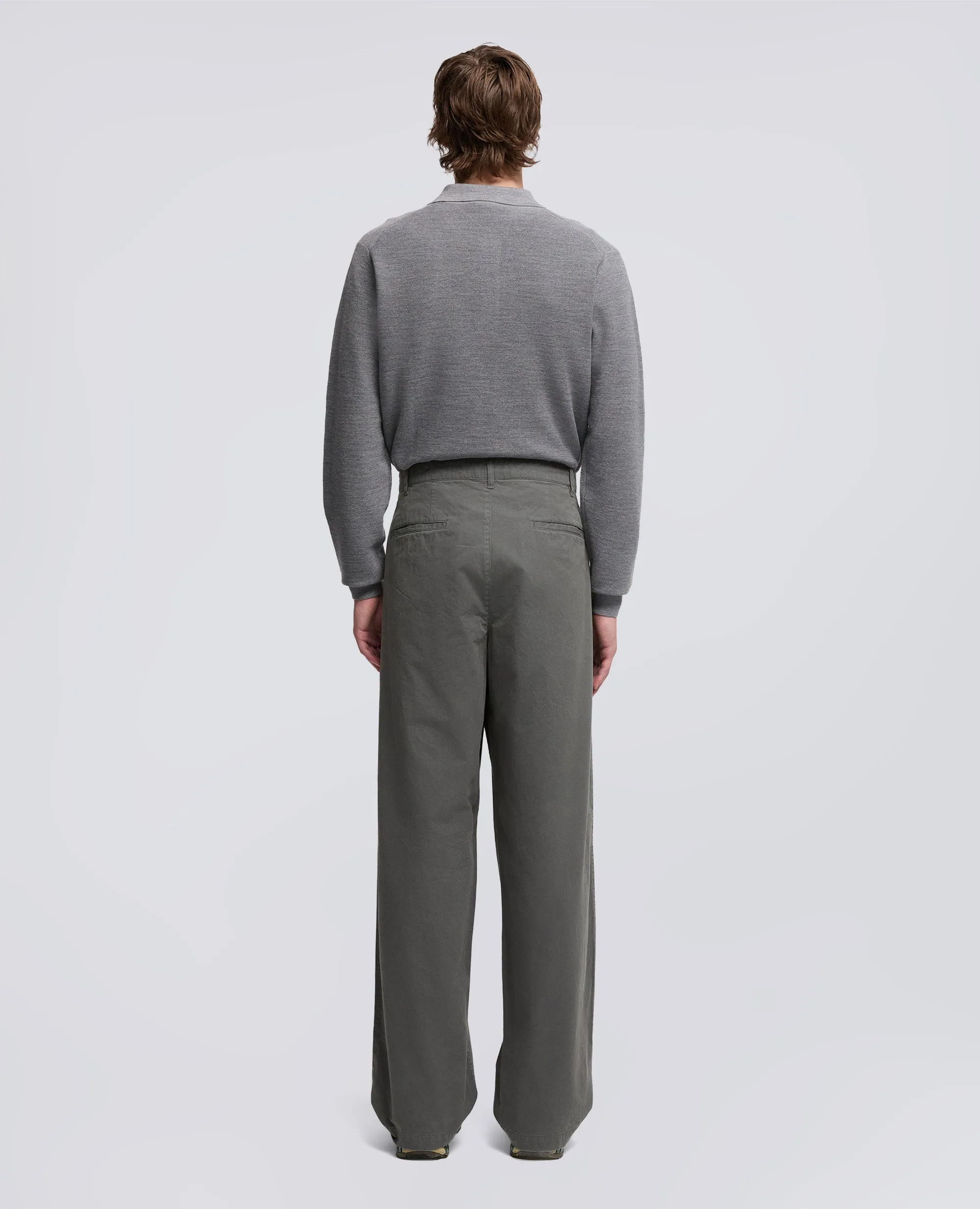 PANTALONE LEWIS IN GABARDINA DI COTONE CON PINCES - GRIGIO sold by Aspesi product image thumbnail 3