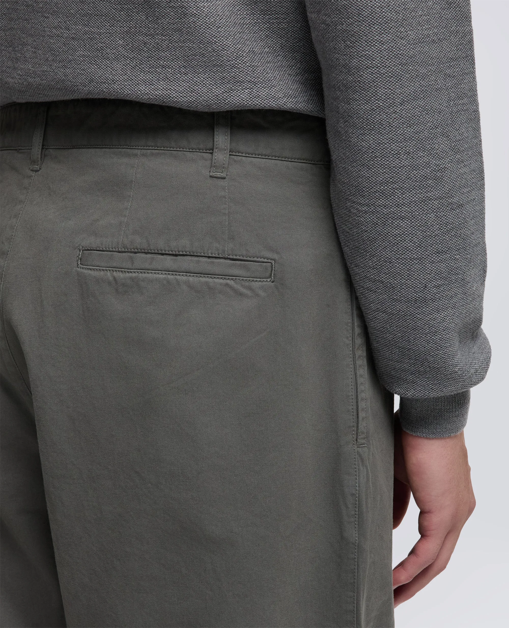 PANTALONE LEWIS IN GABARDINA DI COTONE CON PINCES - GRIGIO sold by Aspesi product image thumbnail 4