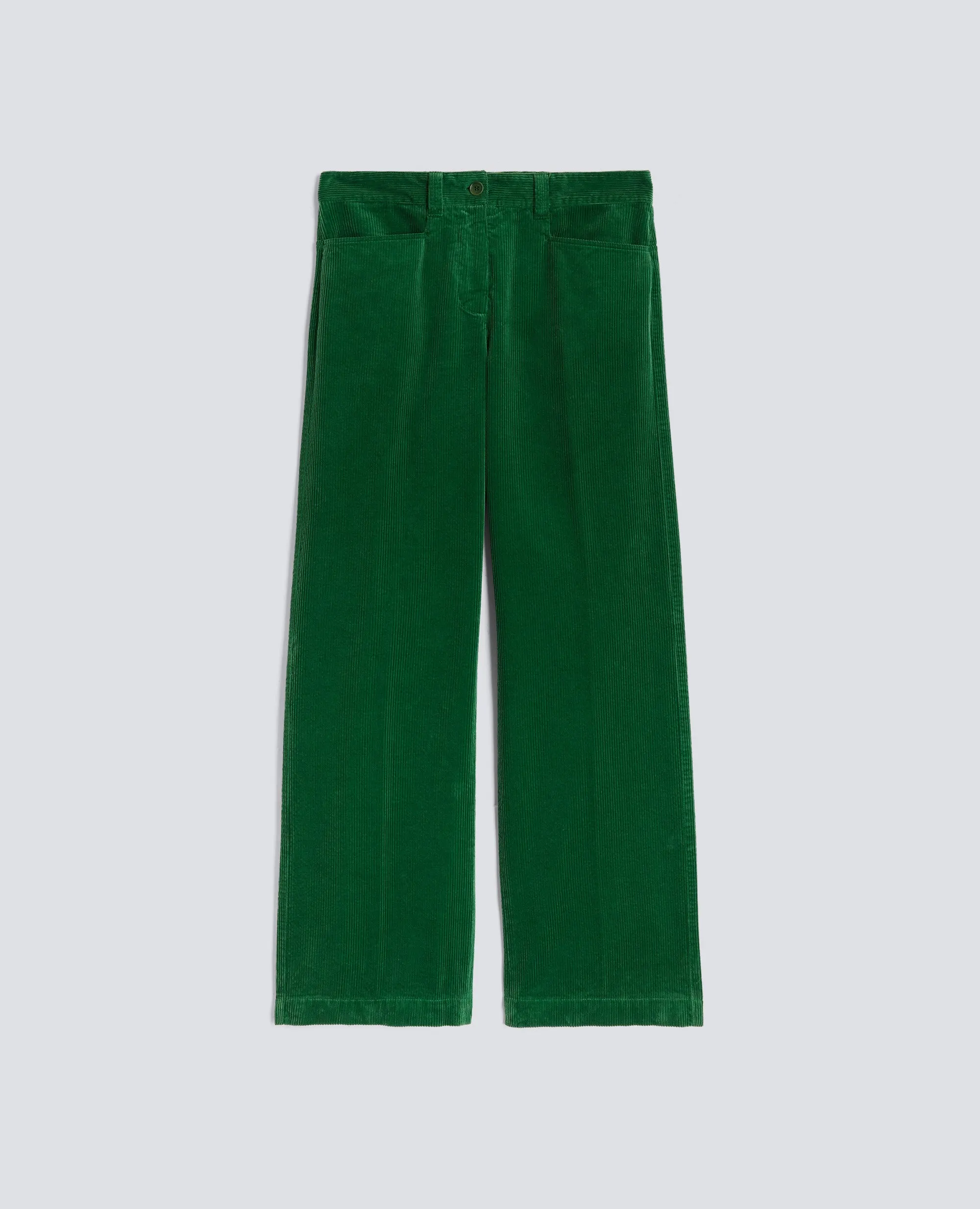 PANTALONE IN VELLUTO A COSTE - SMERALDO sold by Aspesi