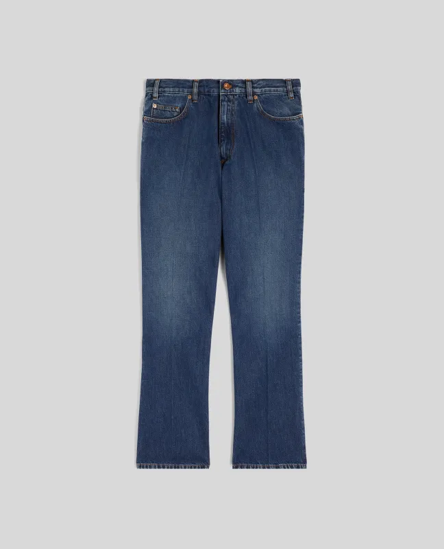 PANTALONE PRESS IN DENIM DI COTONE - DENIM sold by Aspesi