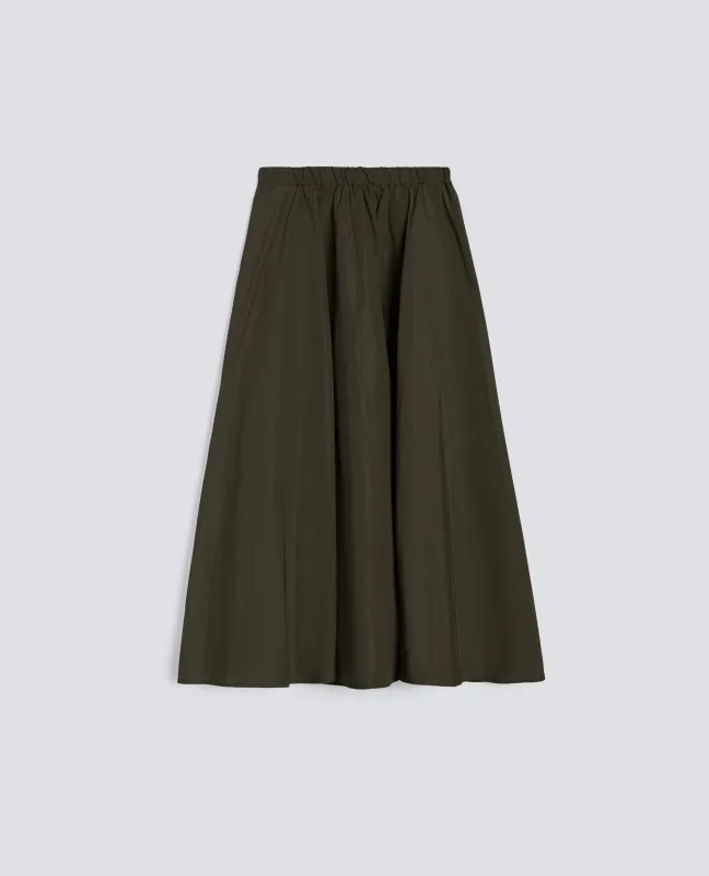 GONNA MIDI CON PIEGHE - MILITARE made by Aspesi