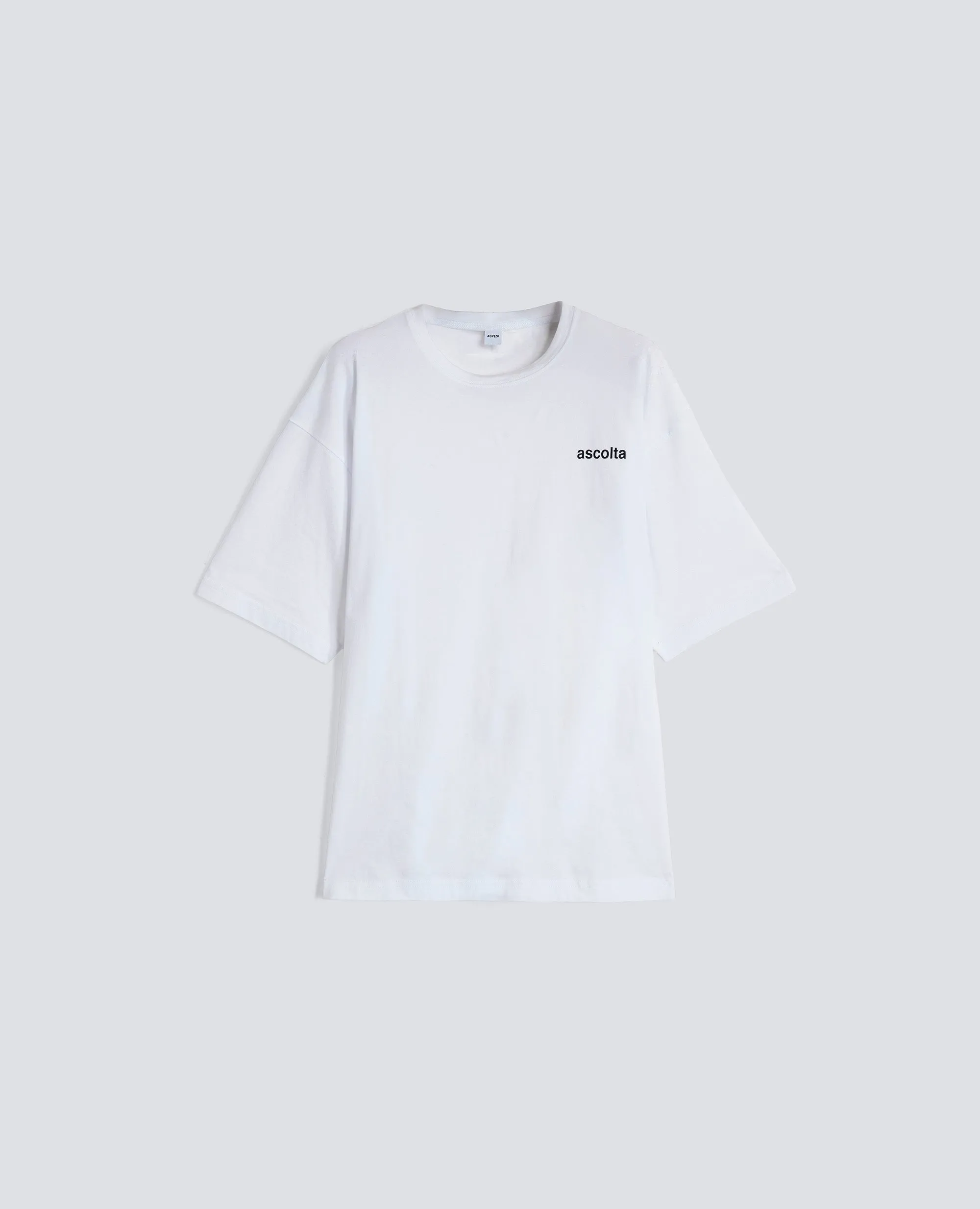 TSHIRT GIROCOLLO IN COTONE - BIANCO sold by Aspesi