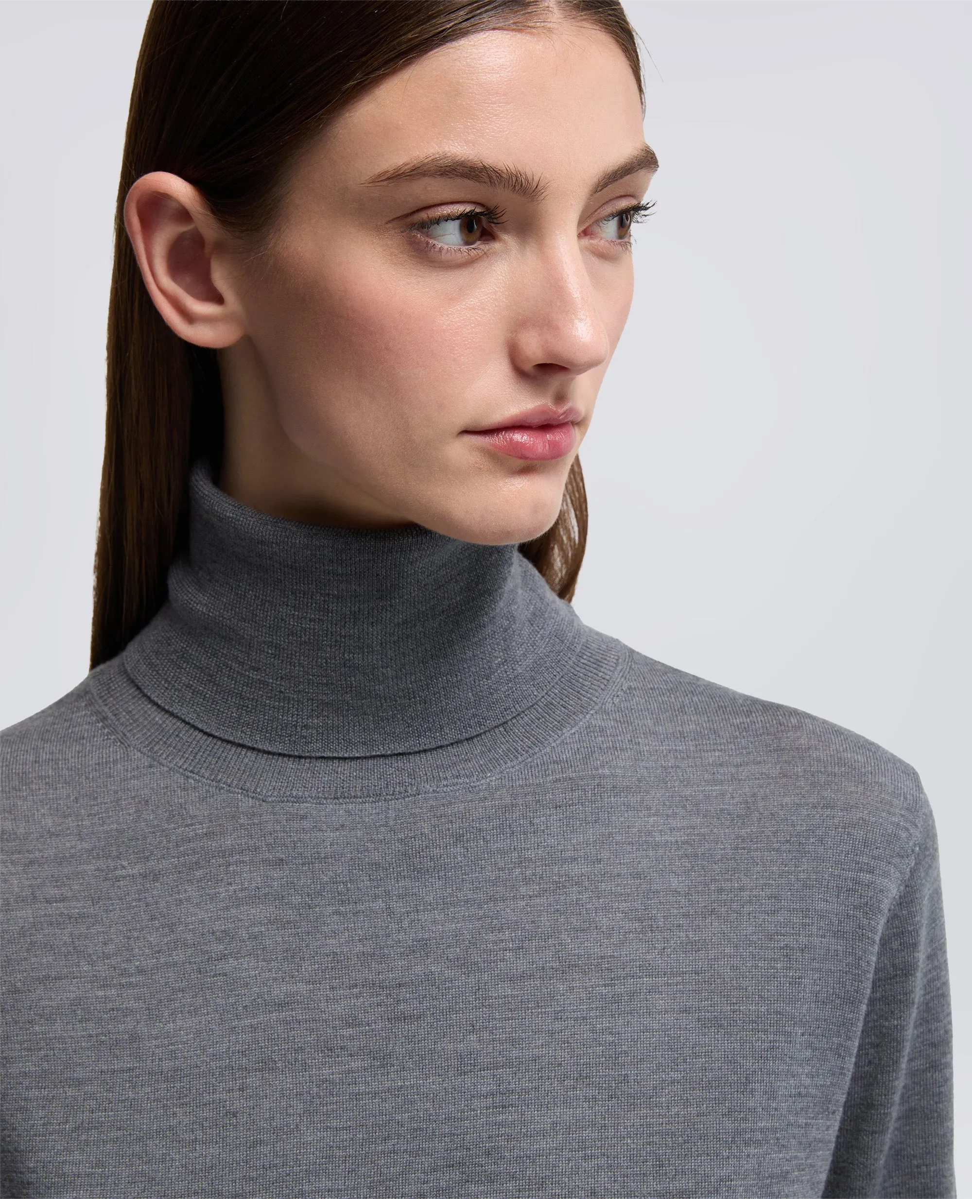MAGLIA DOLCEVITA IN LANA MERINO - GRIGIO sold by Aspesi product image thumbnail 4