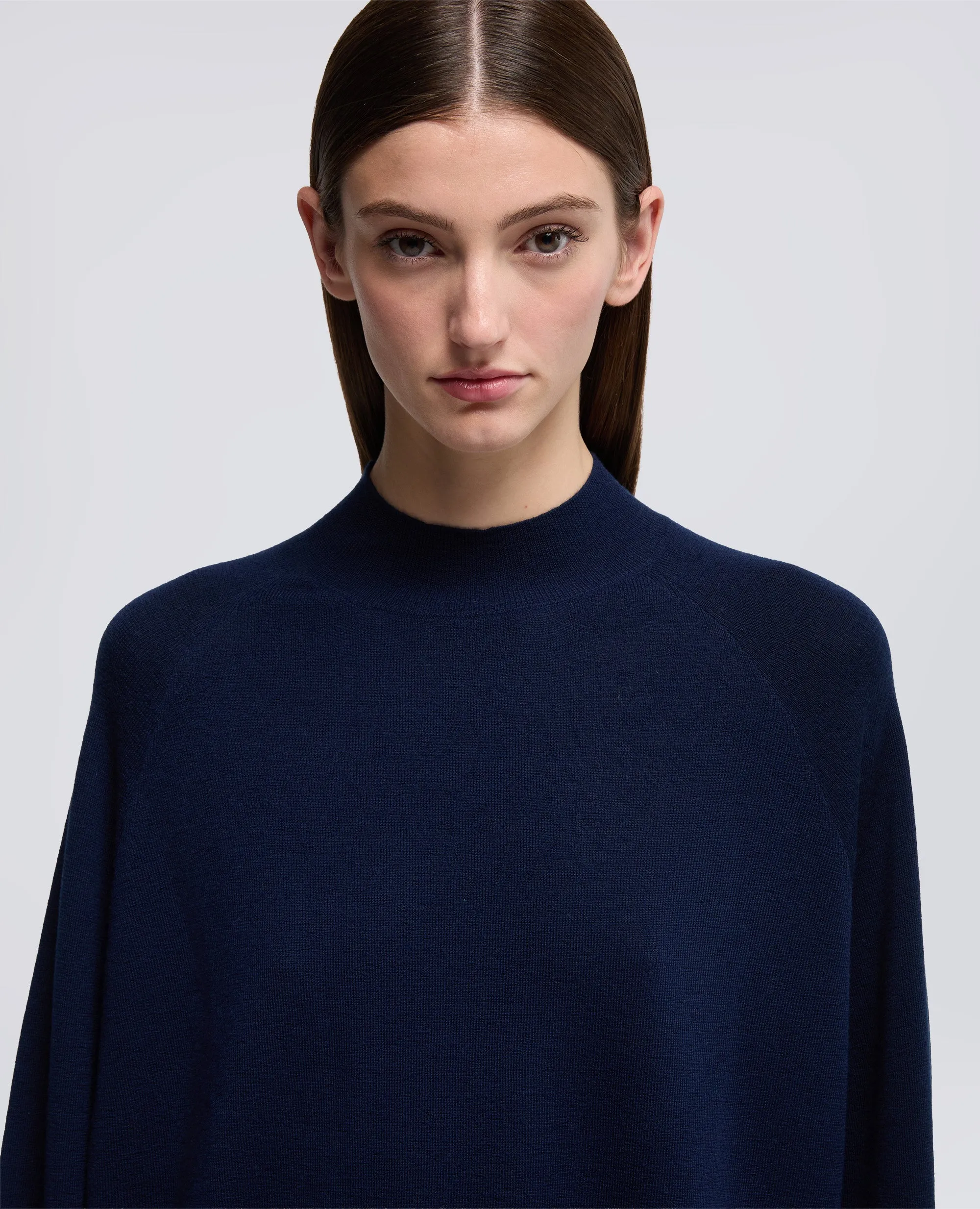 MAGLIA DOLCEVITA IN LANA MERINO - BLU sold by Aspesi product image thumbnail 4