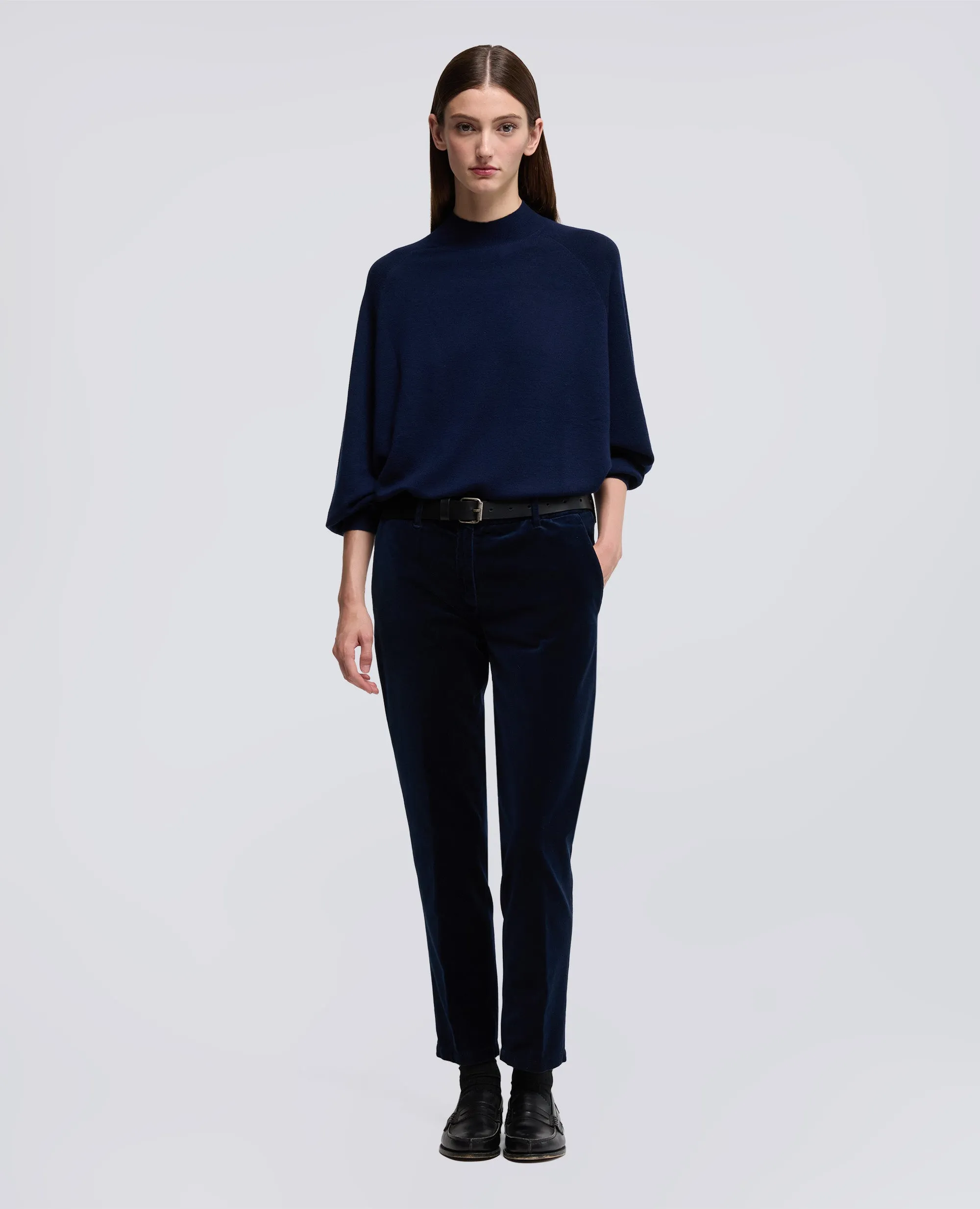 MAGLIA DOLCEVITA IN LANA MERINO - BLU sold by Aspesi product image thumbnail 2