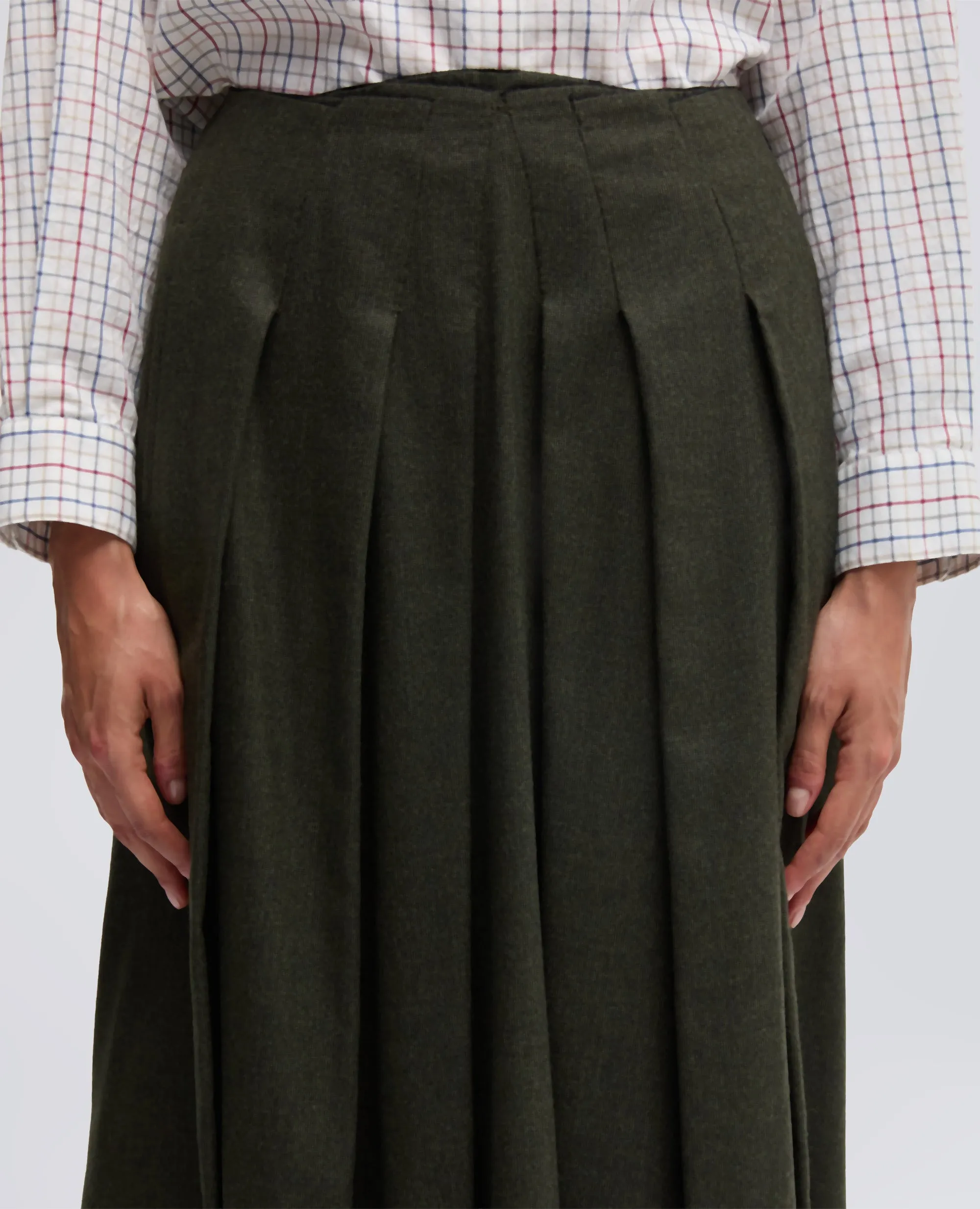 GONNA MIDI IN FLANELLA - MILITARE sold by Aspesi product image thumbnail 3