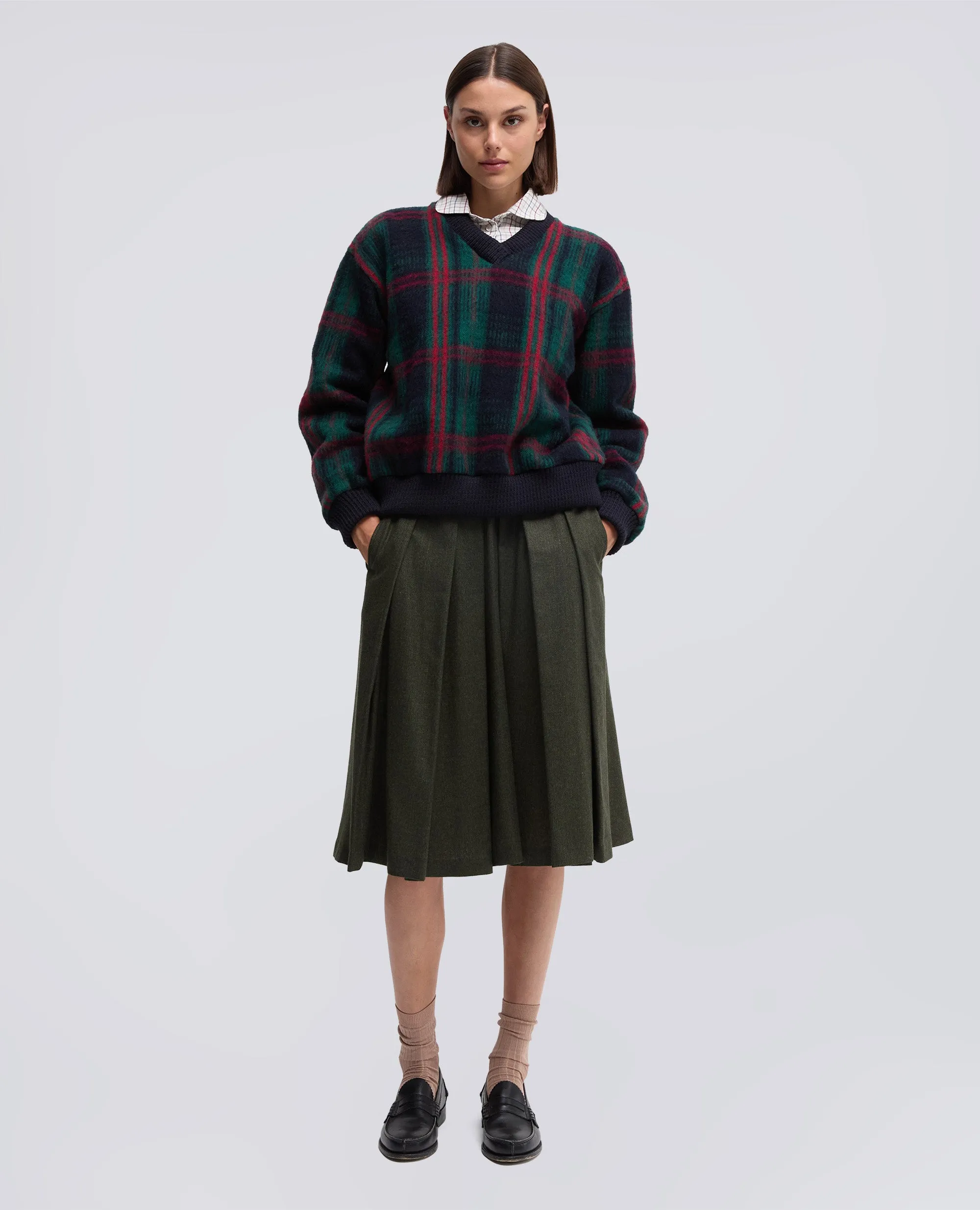 GONNA MIDI IN FLANELLA - MILITARE sold by Aspesi product image thumbnail 2