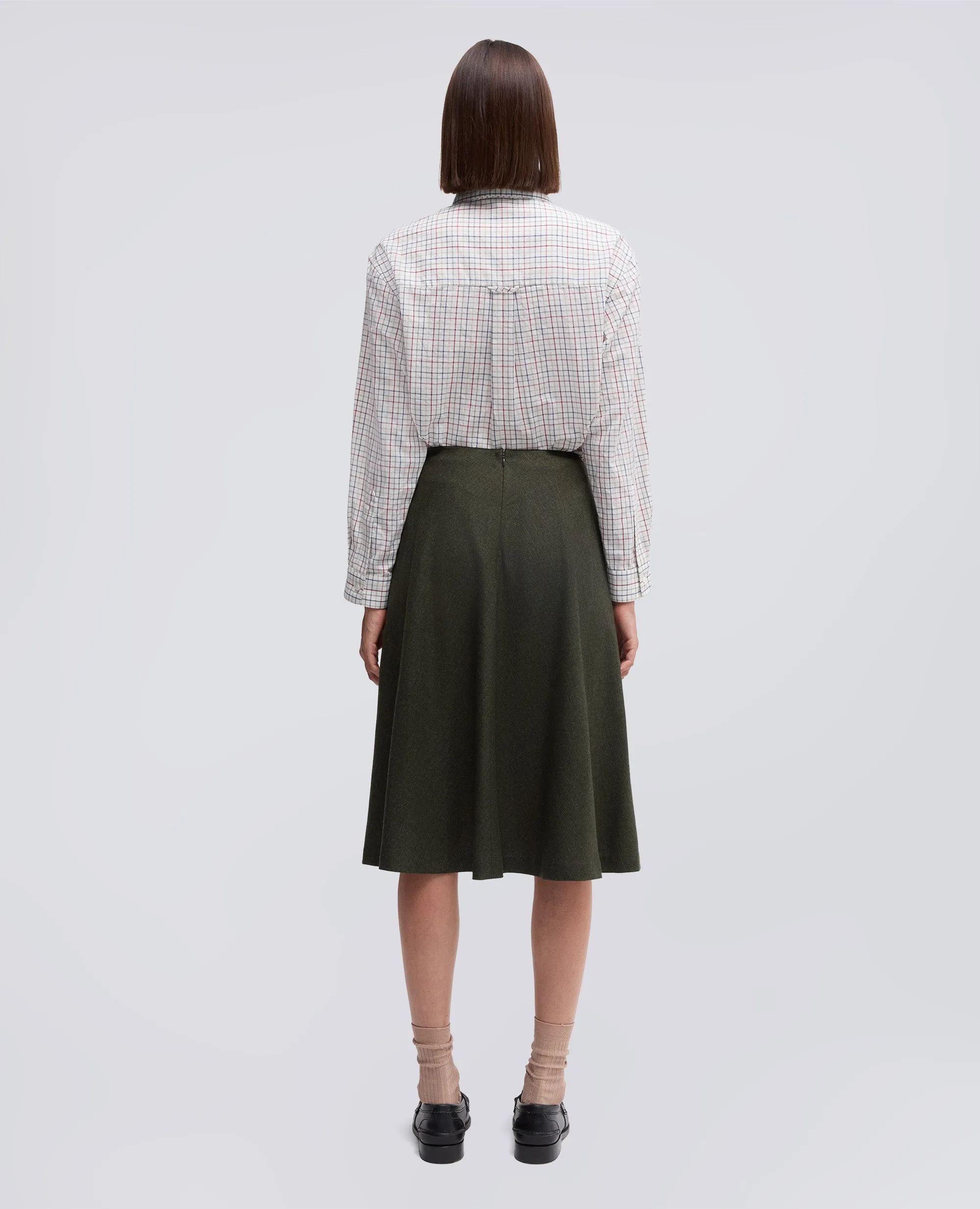 GONNA MIDI IN FLANELLA - MILITARE sold by Aspesi product image thumbnail 4