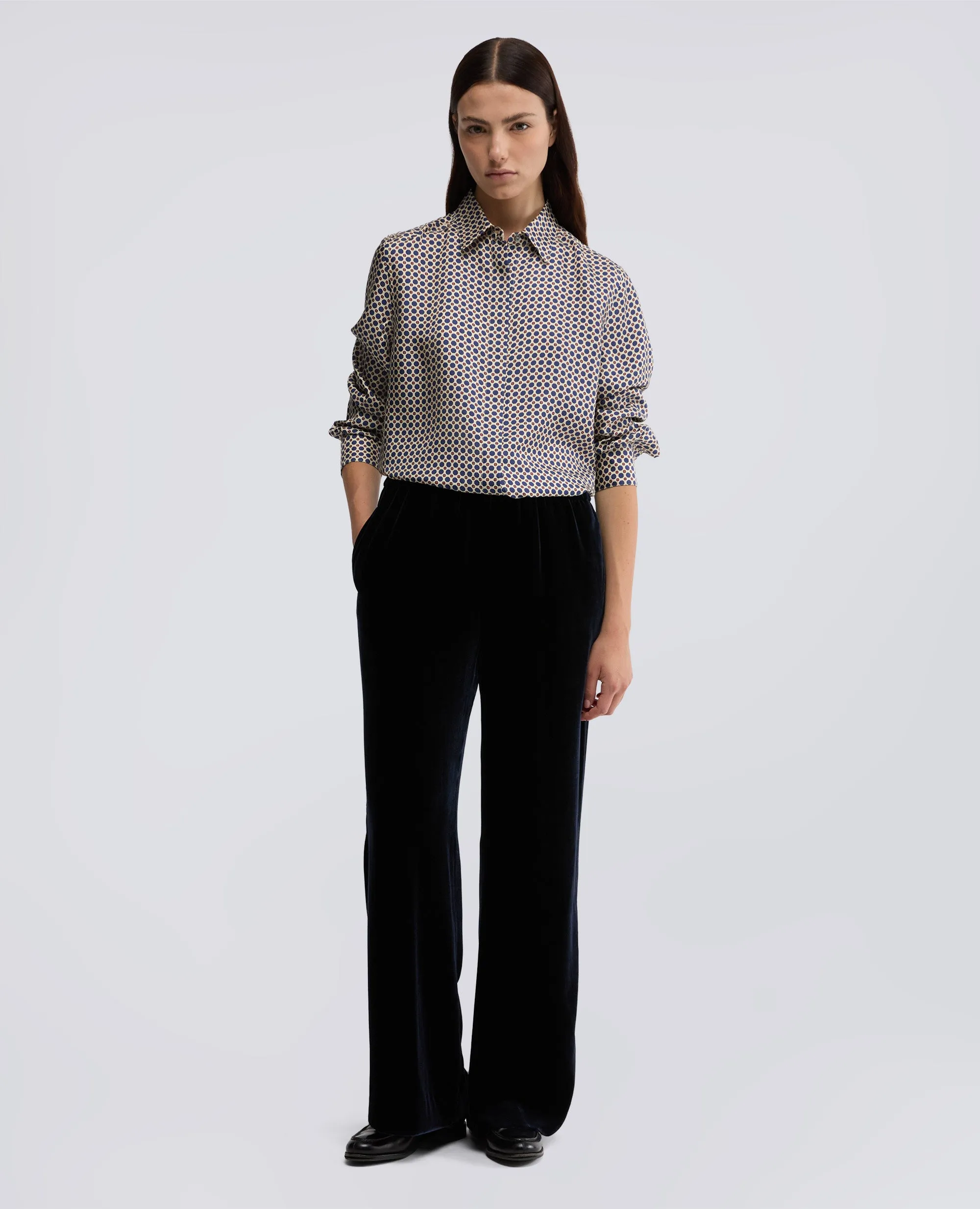 PANTALONE IN FLANELLA DI LANA CASHMERE - NAVY sold by Aspesi product image thumbnail 2