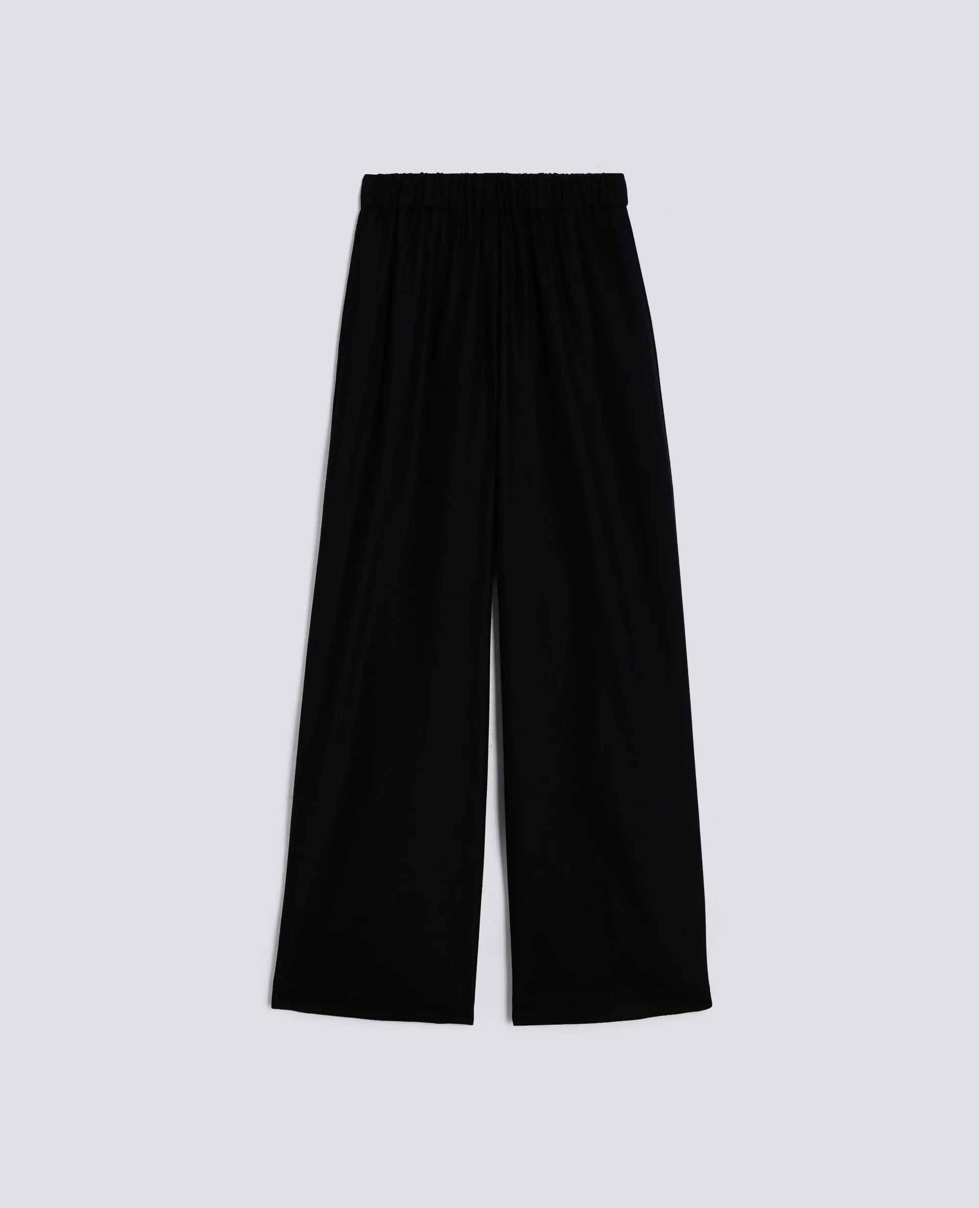 PANTALONE IN FLANELLA DI LANA CASHMERE - NAVY sold by Aspesi