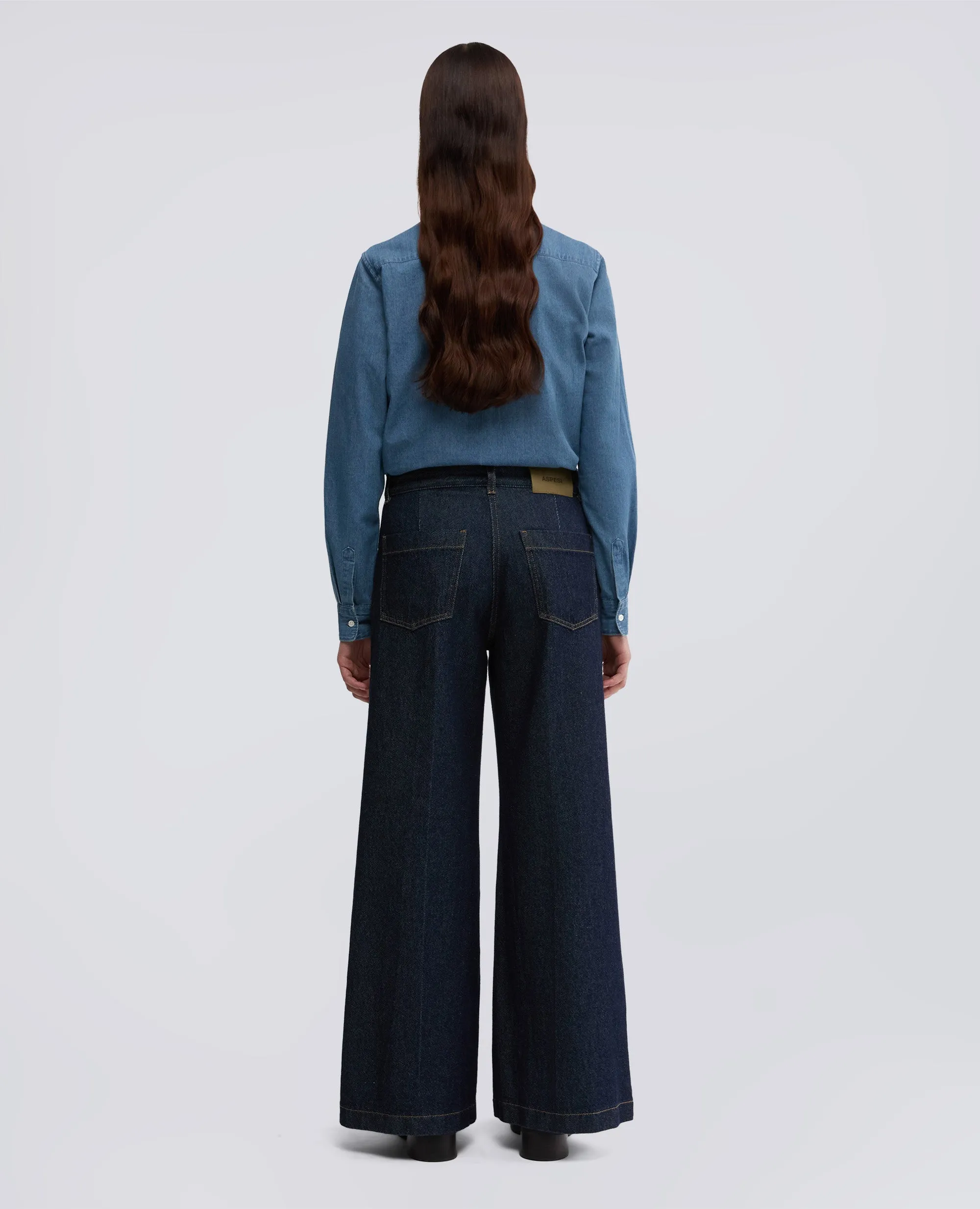 PANTALONE WIDE LEG IN DENIM - DENIM sold by Aspesi product image thumbnail 3