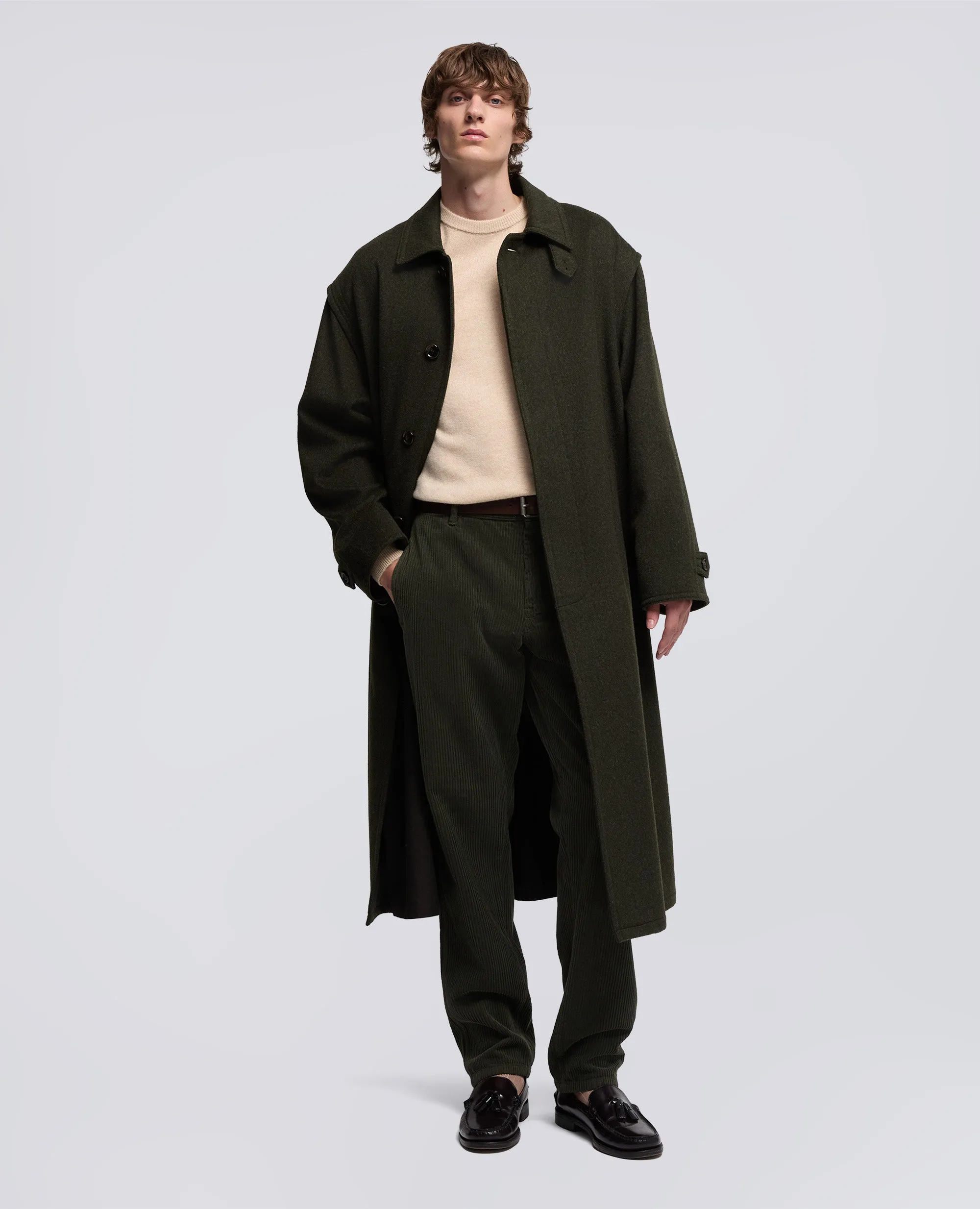 PANTALONE CHINO FUNZIONALE IN VELLUTO - MILITARE sold by Aspesi product image thumbnail 2