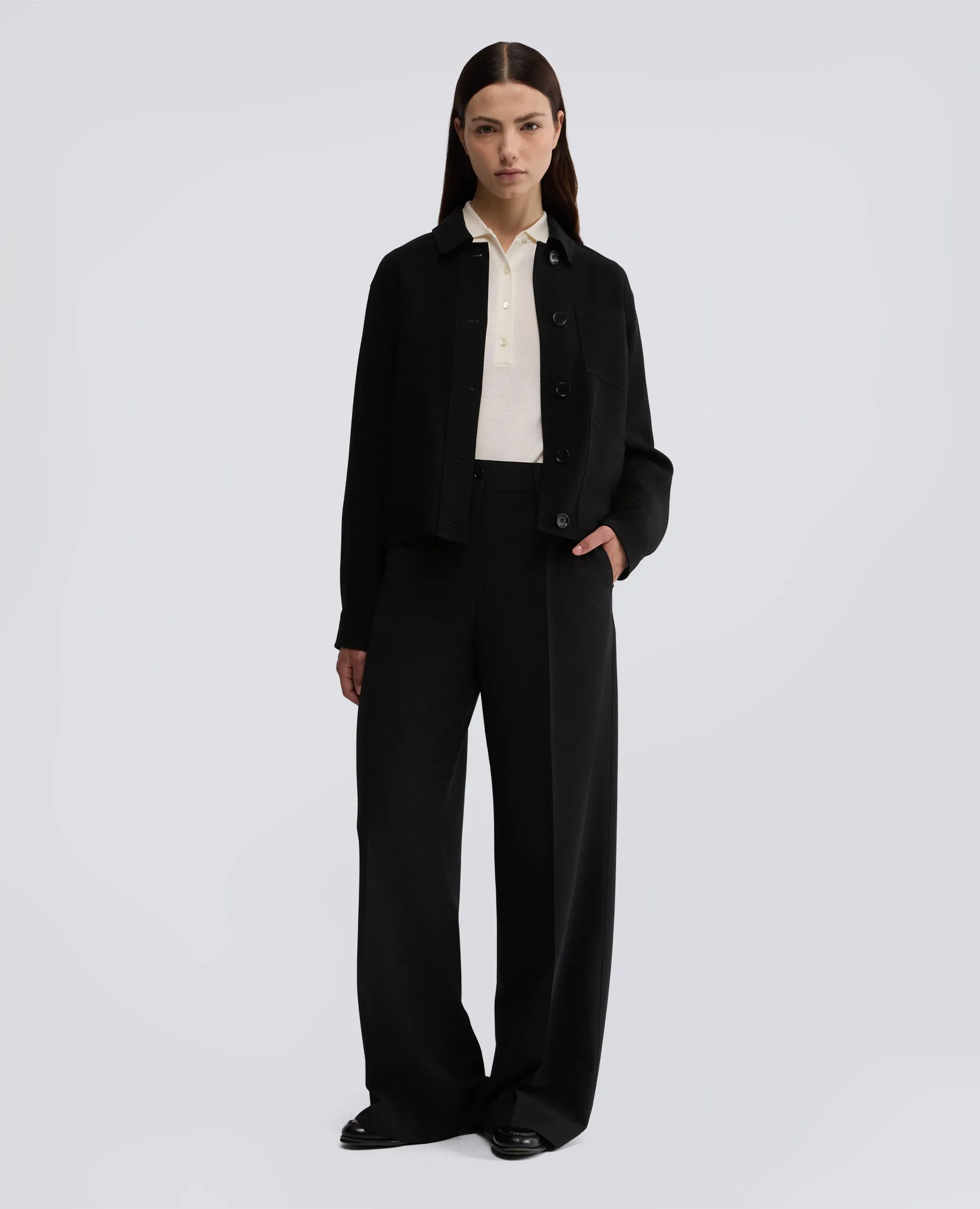 GIACCA BOXY IN CREPE CADY - NERO sold by Aspesi product image thumbnail 2