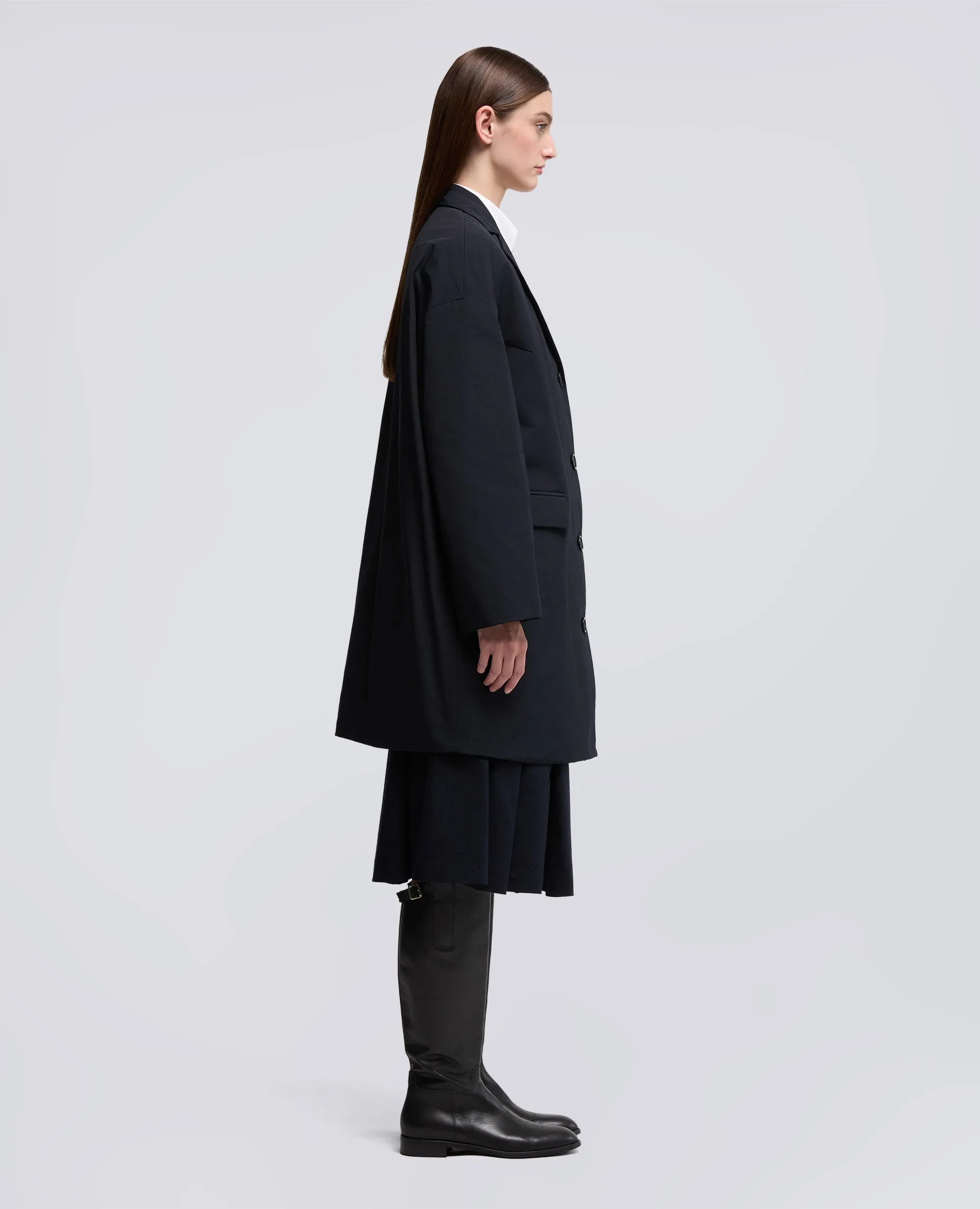 CAPPOTTO CEDRATA IN TELA DI MISTO COTONE - NAVY sold by Aspesi product image thumbnail 4