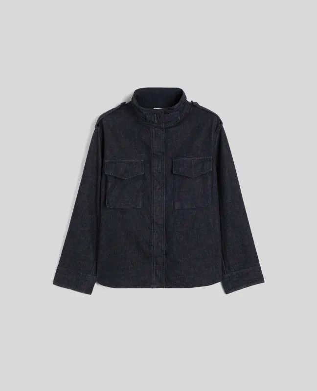 CAMICIA IN DENIM CON COLLO ALTO - DENIM made by Aspesi