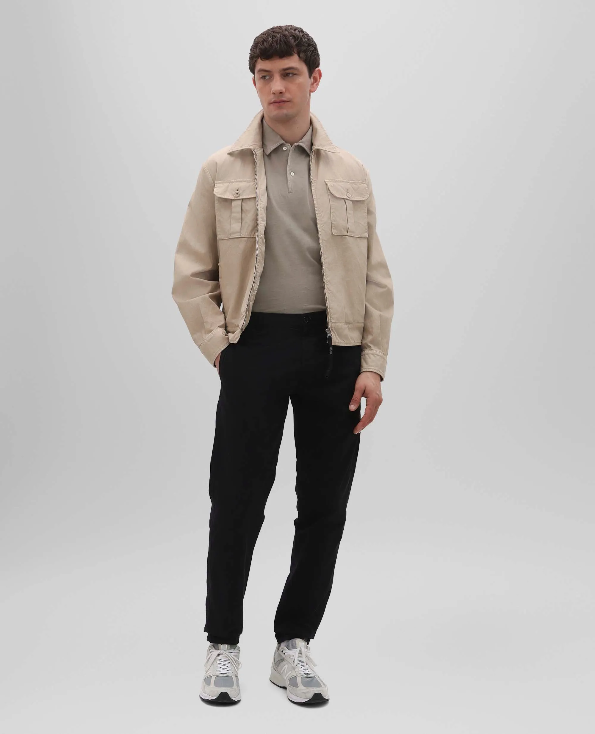 POLO IN JERSEY DI COTONE - SABBIA sold by Aspesi product image thumbnail 2