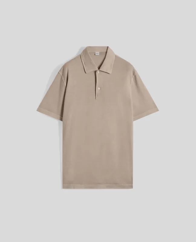 POLO IN JERSEY DI COTONE - SABBIA sold by Aspesi