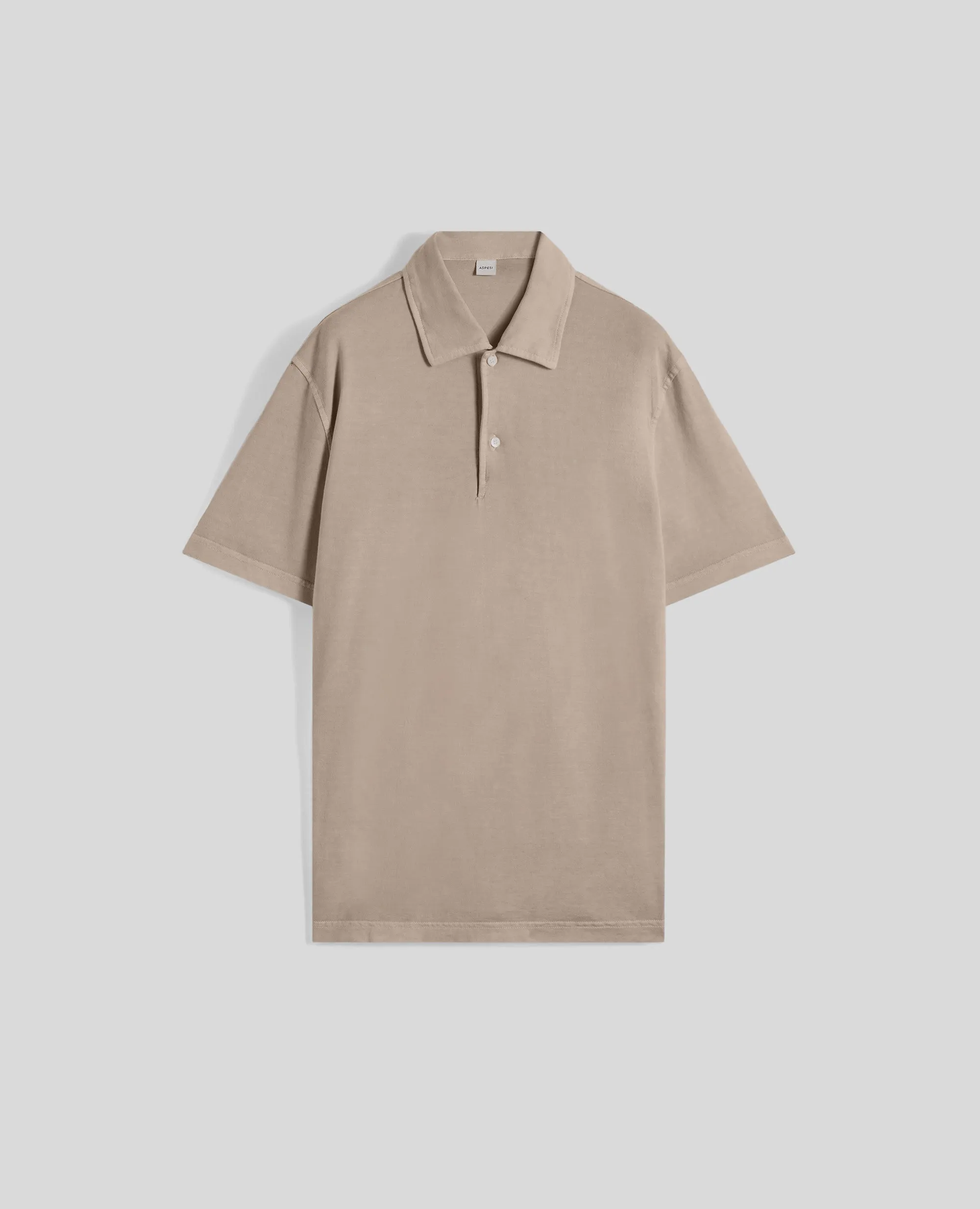 POLO IN JERSEY DI COTONE - SABBIA sold by Aspesi