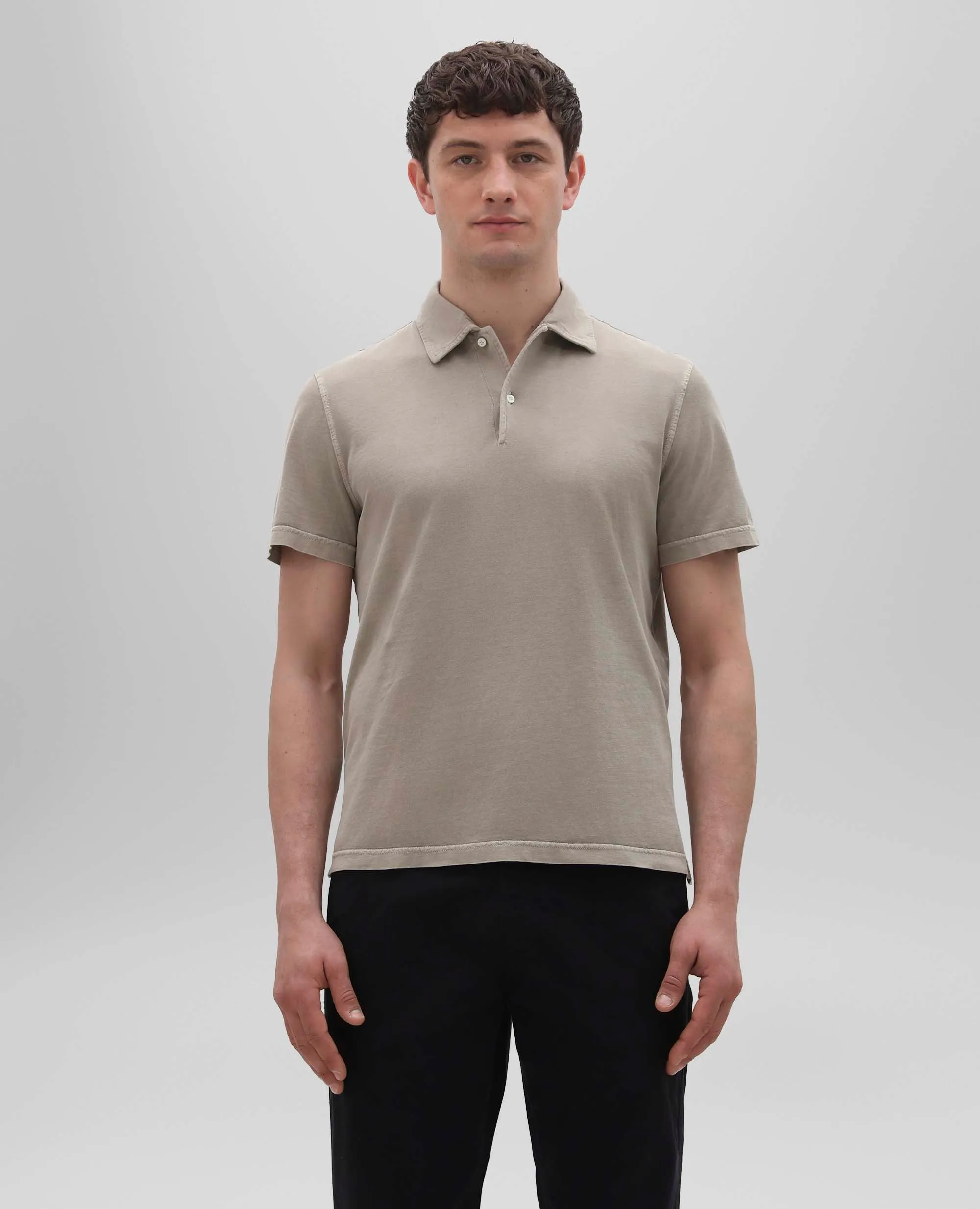 POLO IN JERSEY DI COTONE - SABBIA sold by Aspesi product image thumbnail 4