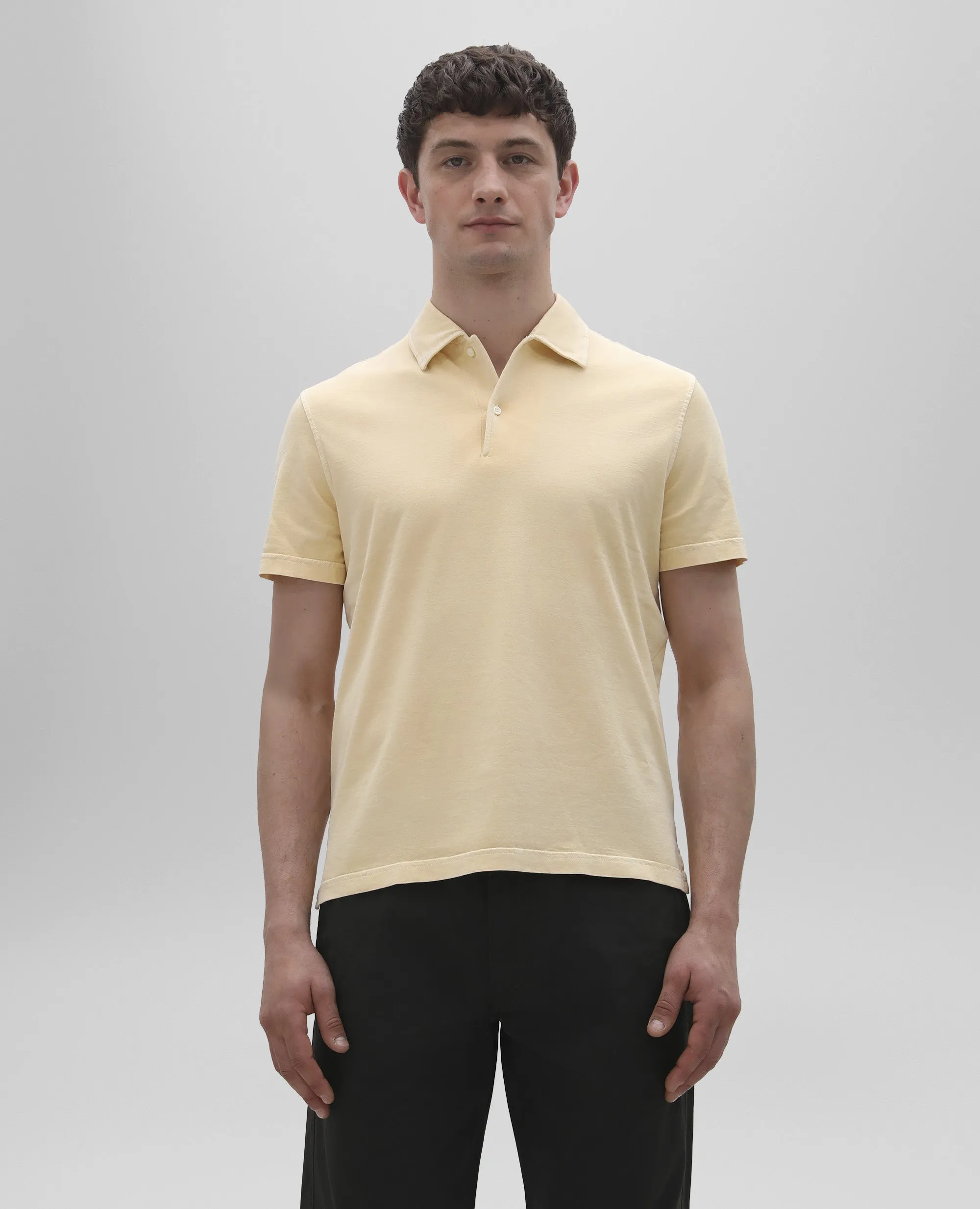 POLO IN JERSEY DI COTONE - GIALLO sold by Aspesi product image thumbnail 4