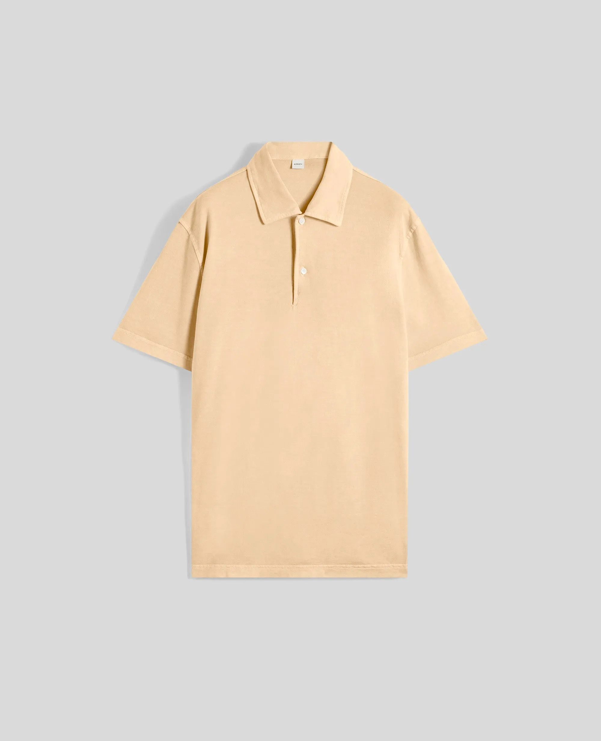 POLO IN JERSEY DI COTONE - GIALLO sold by Aspesi