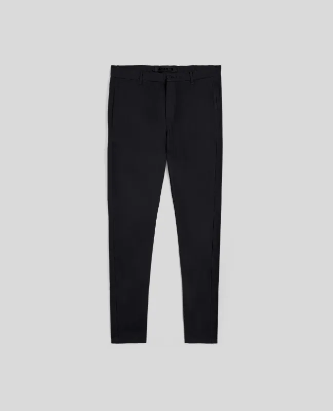 PANTALONI CHINO IN GABARDINE DI COTONE - NERO sold by Aspesi
