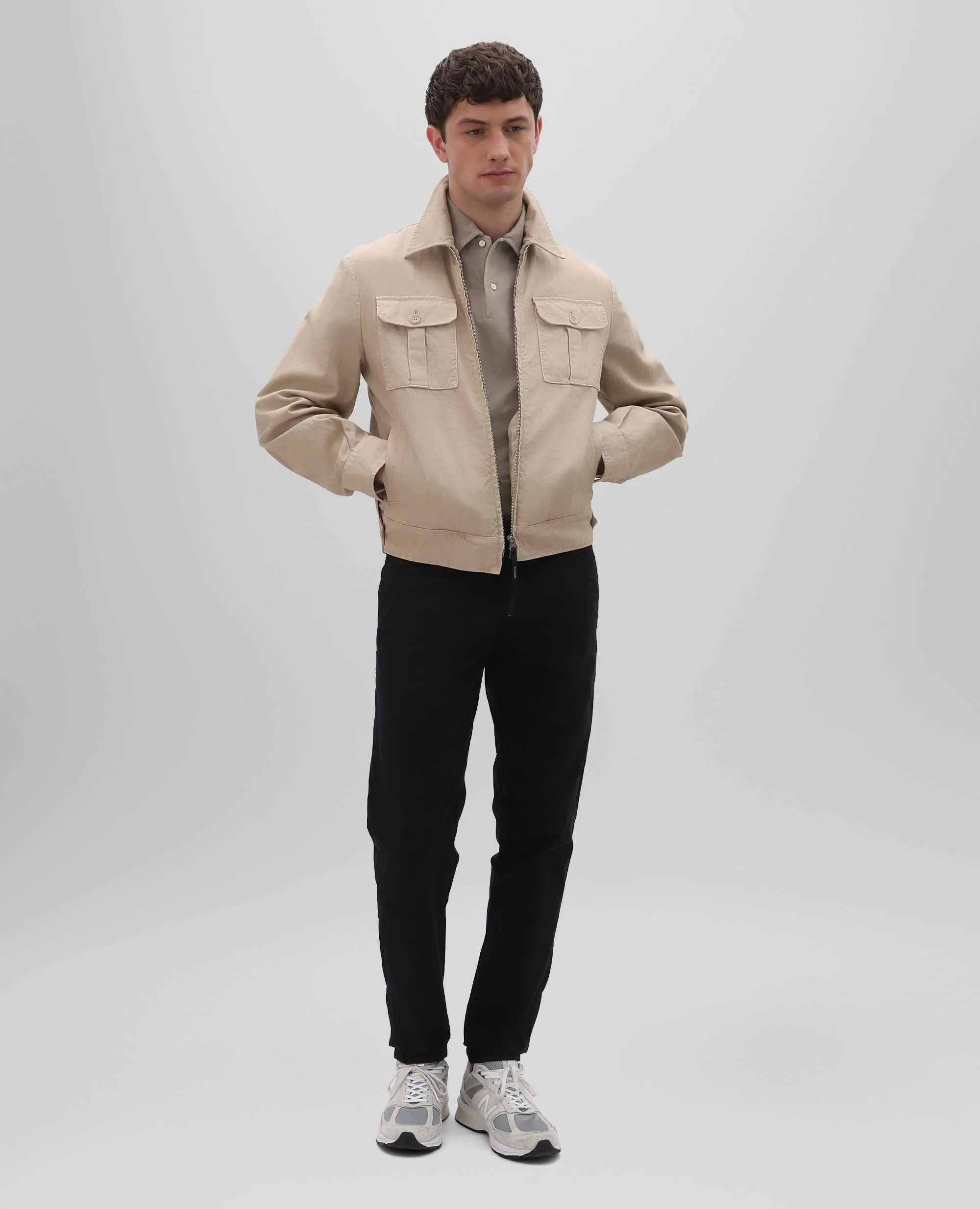 PANTALONI CHINO IN GABARDINE DI COTONE - NERO sold by Aspesi product image thumbnail 2
