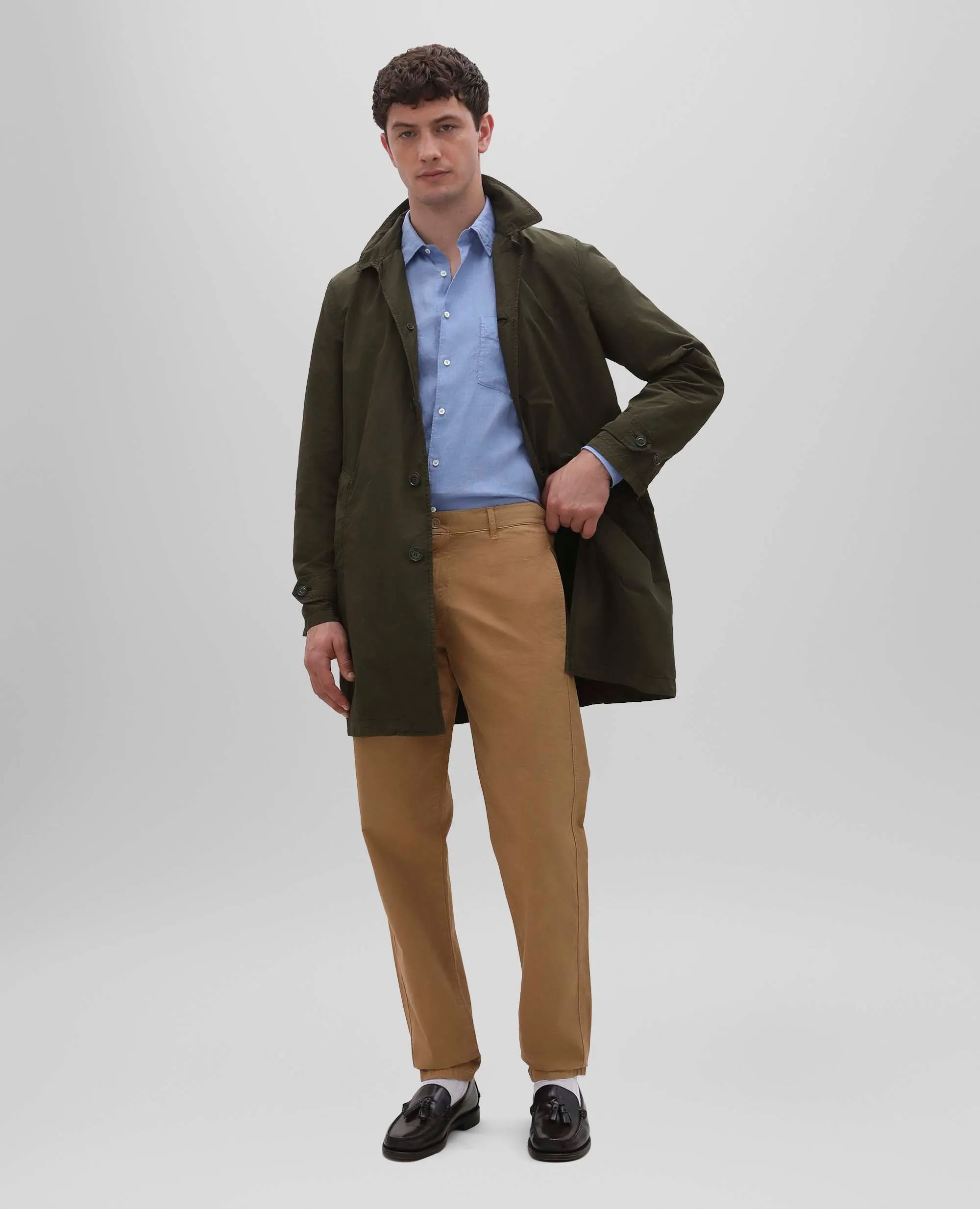PANTALONI CHINO IN GABARDINE DI COTONE - BEIGE sold by Aspesi product image thumbnail 2