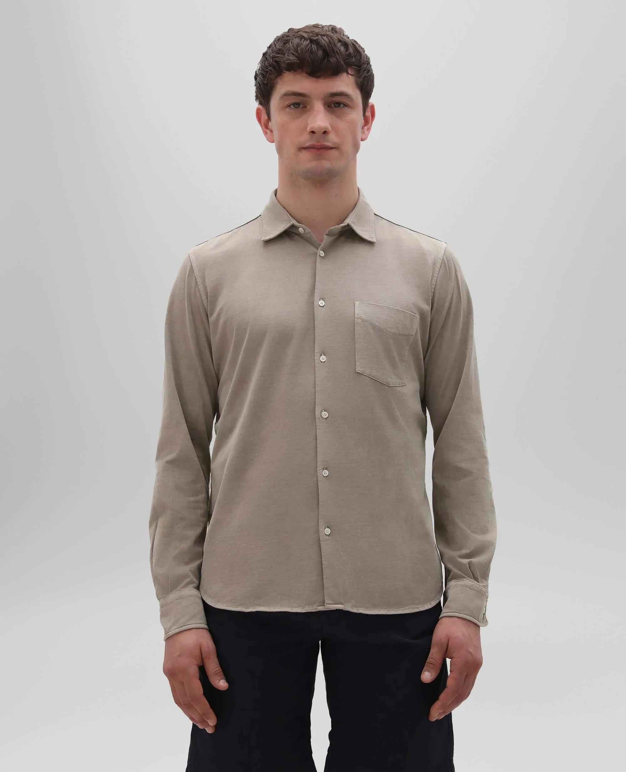 CAMICIA IN JERSEY DI COTONE - SABBIA sold by Aspesi product image thumbnail 4