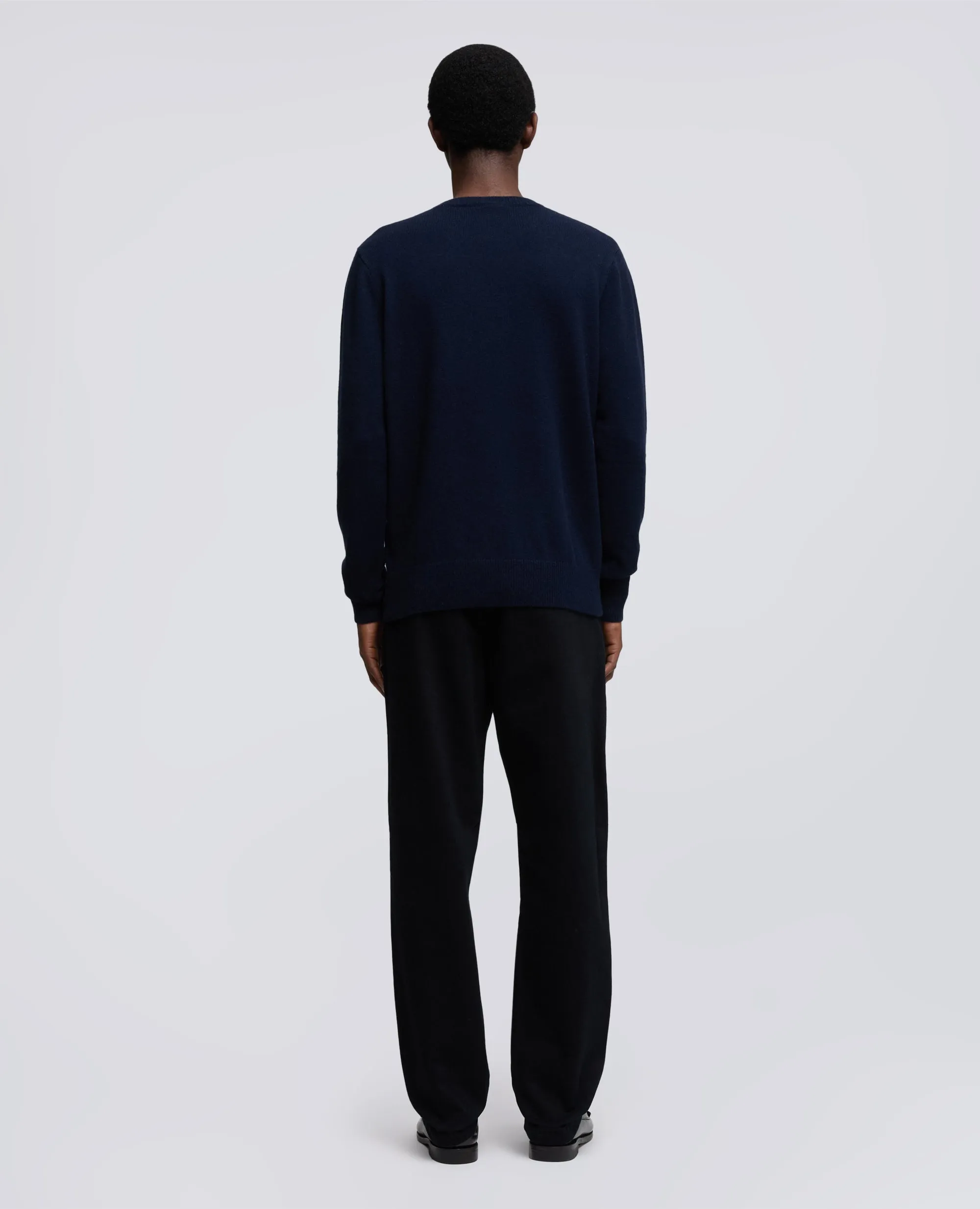 MAGLIA "SILENZIO" GIROCOLLO IN MISTO LANA, YAK E CASHMERE - NAVY sold by Aspesi product image thumbnail 3