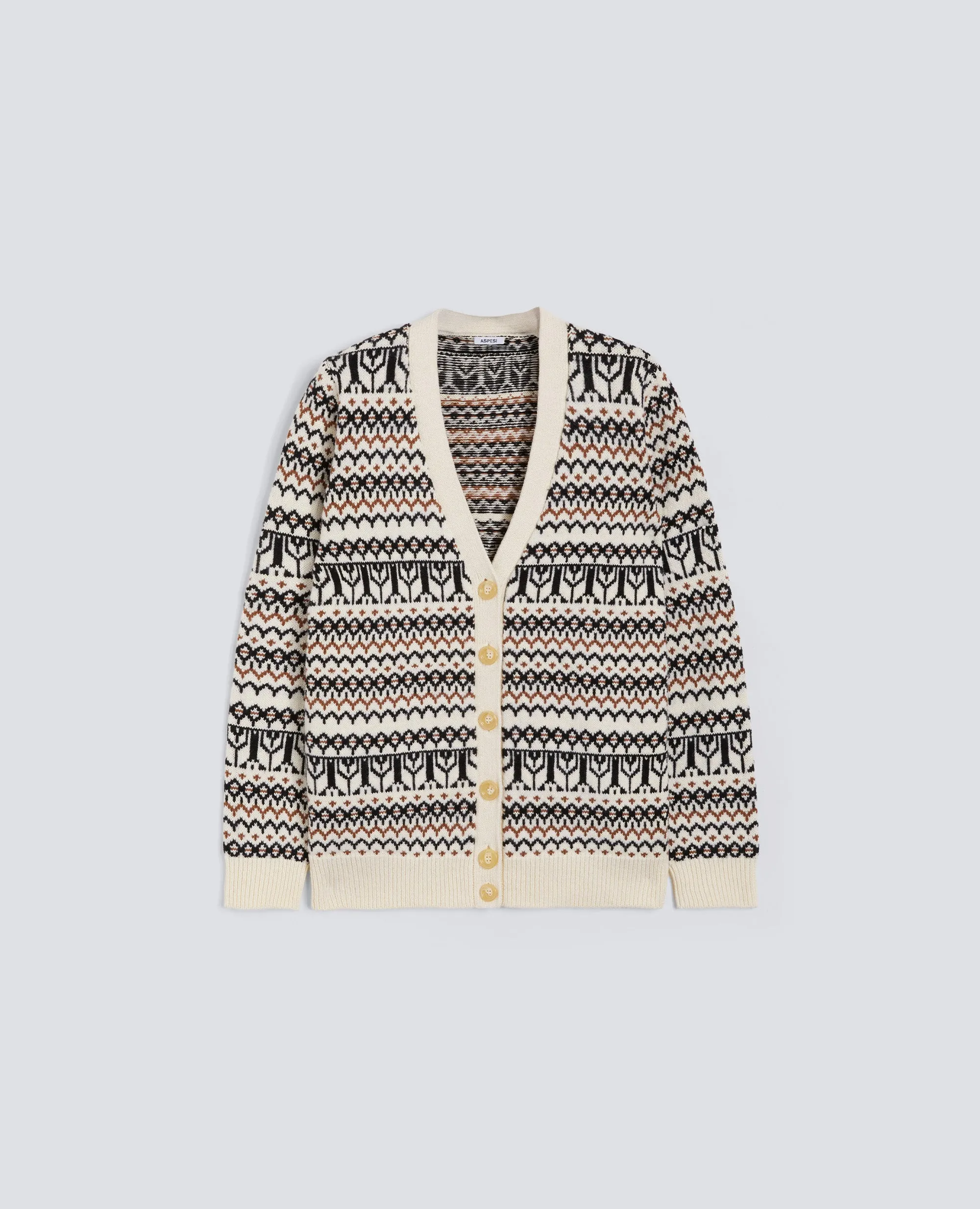 CARDIGAN IN MISTO COTONE, CANAPA E LANA - FONDO NATURE sold by Aspesi