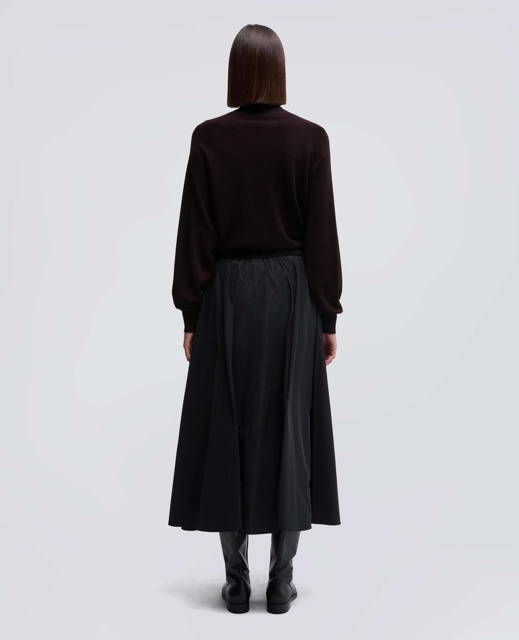 GONNA MIDI CON PIEGHE - NERO sold by Aspesi product image thumbnail 3