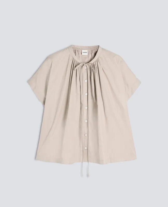 CAMICIA IN POPELINE DI COTONE - BEIGE made by Aspesi
