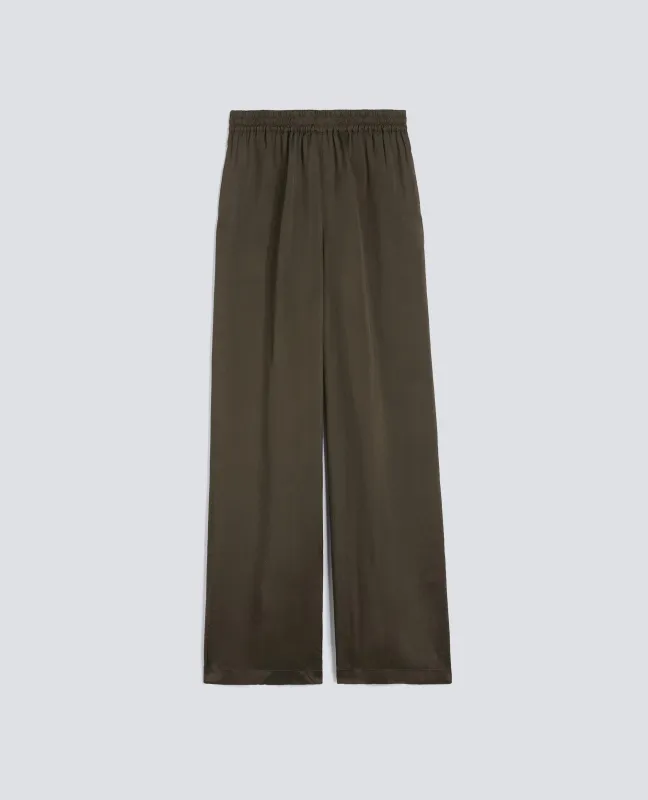 PANTALONE IN TWILL DI VISCOSA LAVATO - MILITARE made by Aspesi