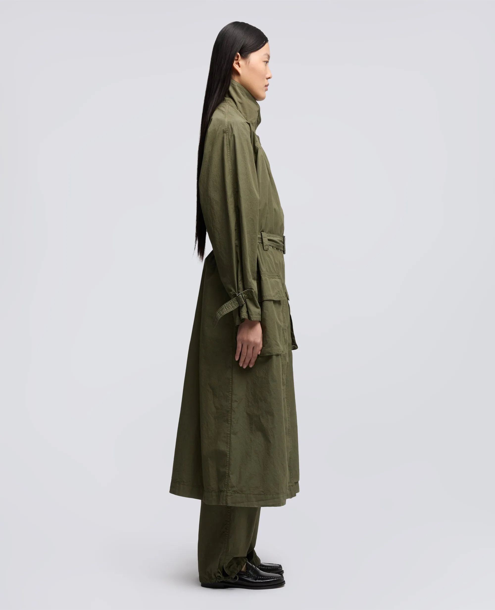 SOPRABITO IN POPELINE DI COTONE TINTO CAPO - MILITARE sold by Aspesi product image thumbnail 4