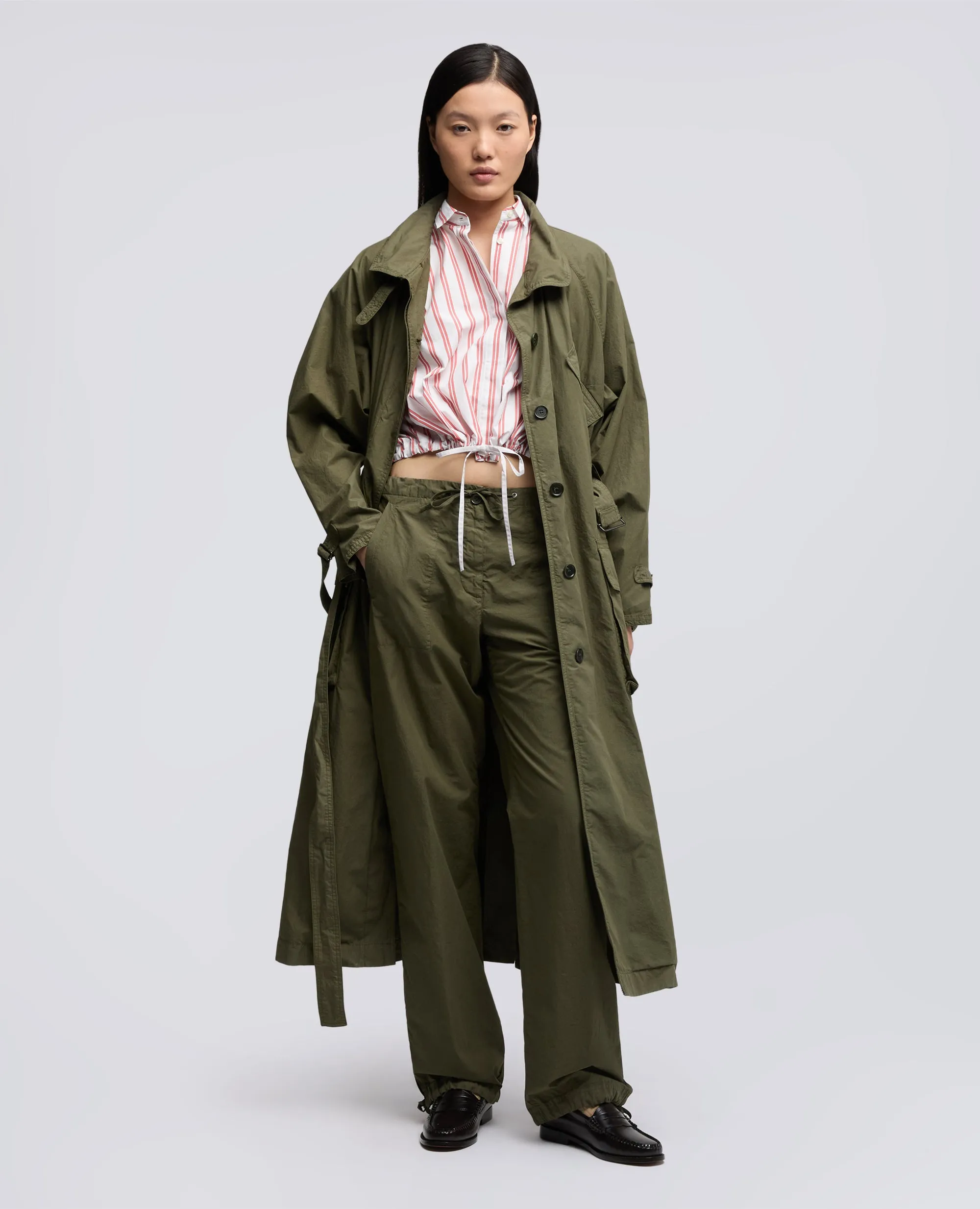 SOPRABITO IN POPELINE DI COTONE TINTO CAPO - MILITARE sold by Aspesi product image thumbnail 2
